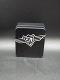 Freddy Pose2 + Hand Scratching Quote Scrawls Reds Black Bi-Fold Wallet