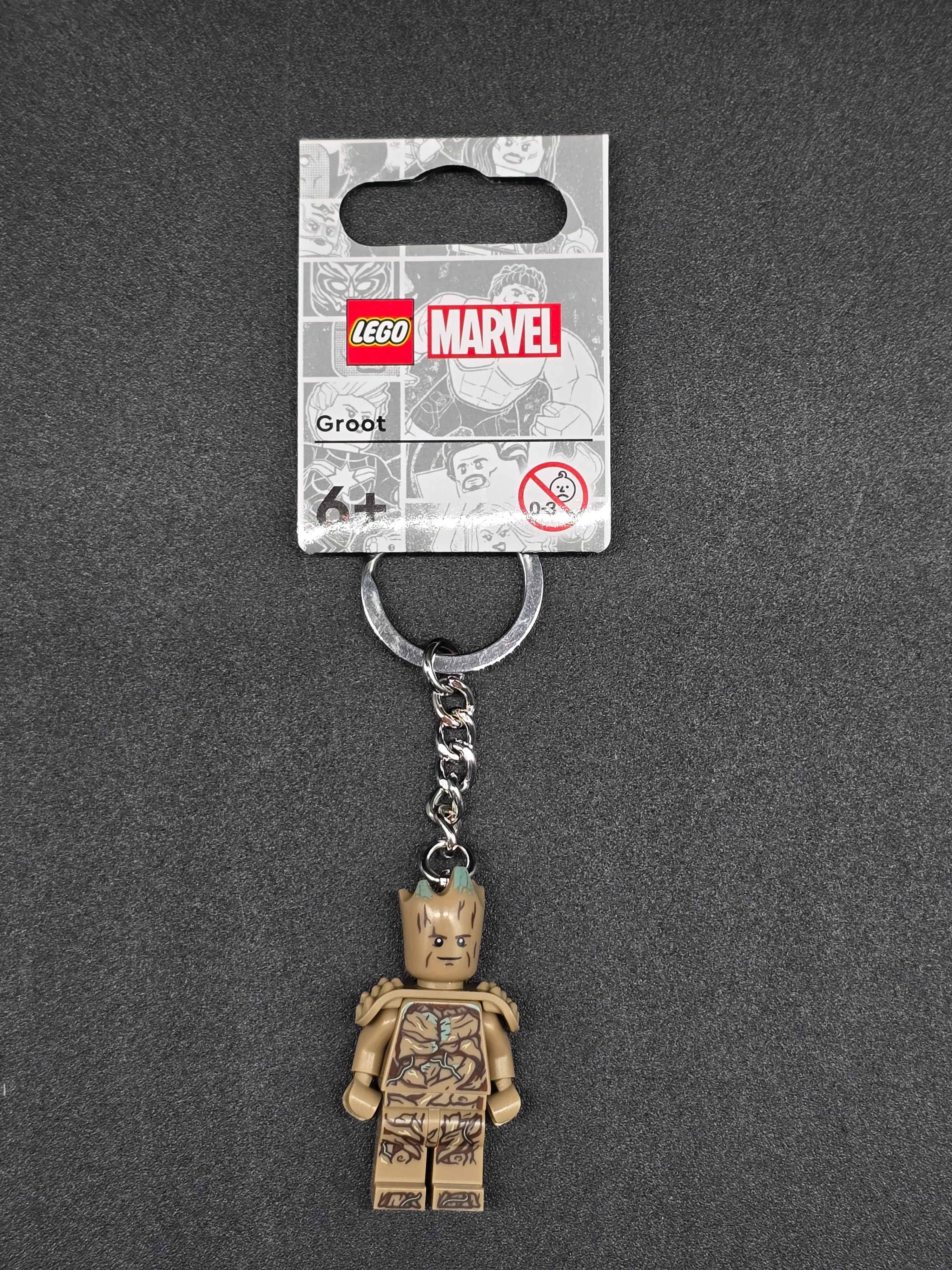 Groot Lego minifigure keychain