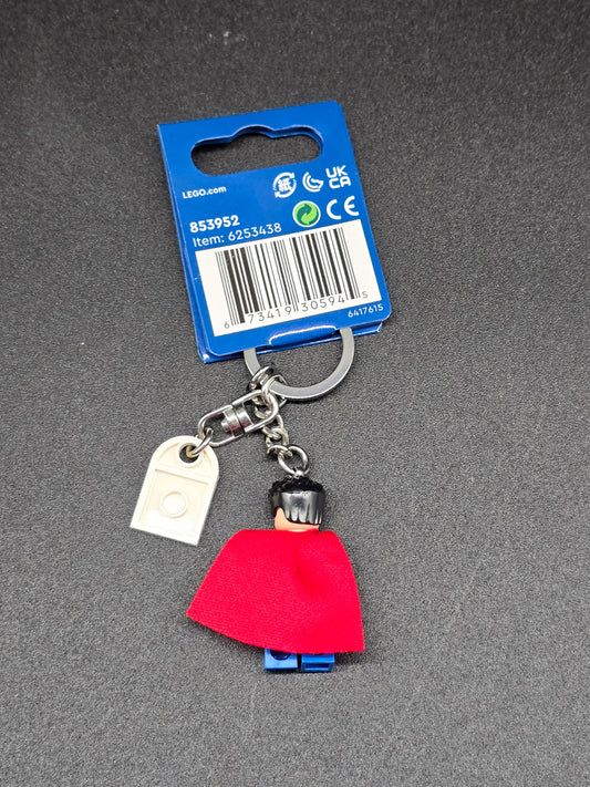 Superman Lego minifigure keychain