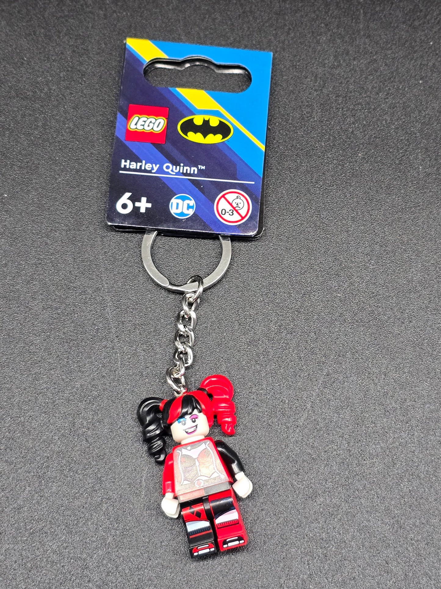 Harley Quinn Lego minifigure keychain