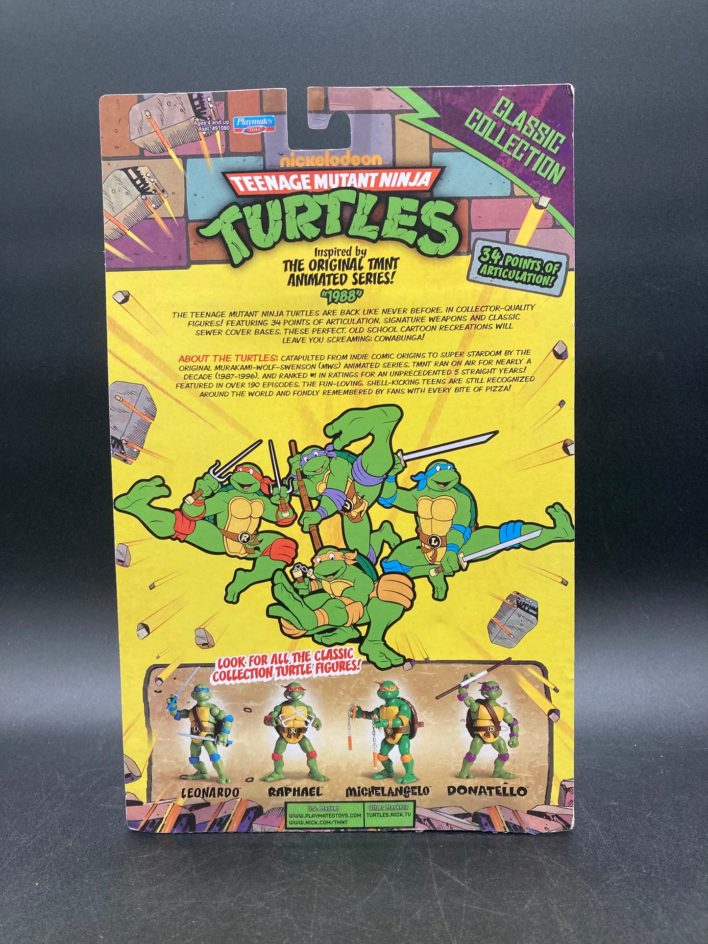 Donatello Playmates Teenage Mutant Ninja Turtles Original TMNT Series 1988 Figure 2012