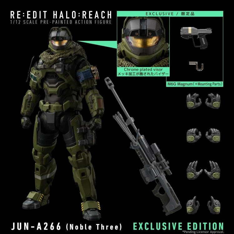 Halo: Reach RE:EDIT Jun-A266 Noble Three 1:12 Scale Action Figure - Previews Exclusive