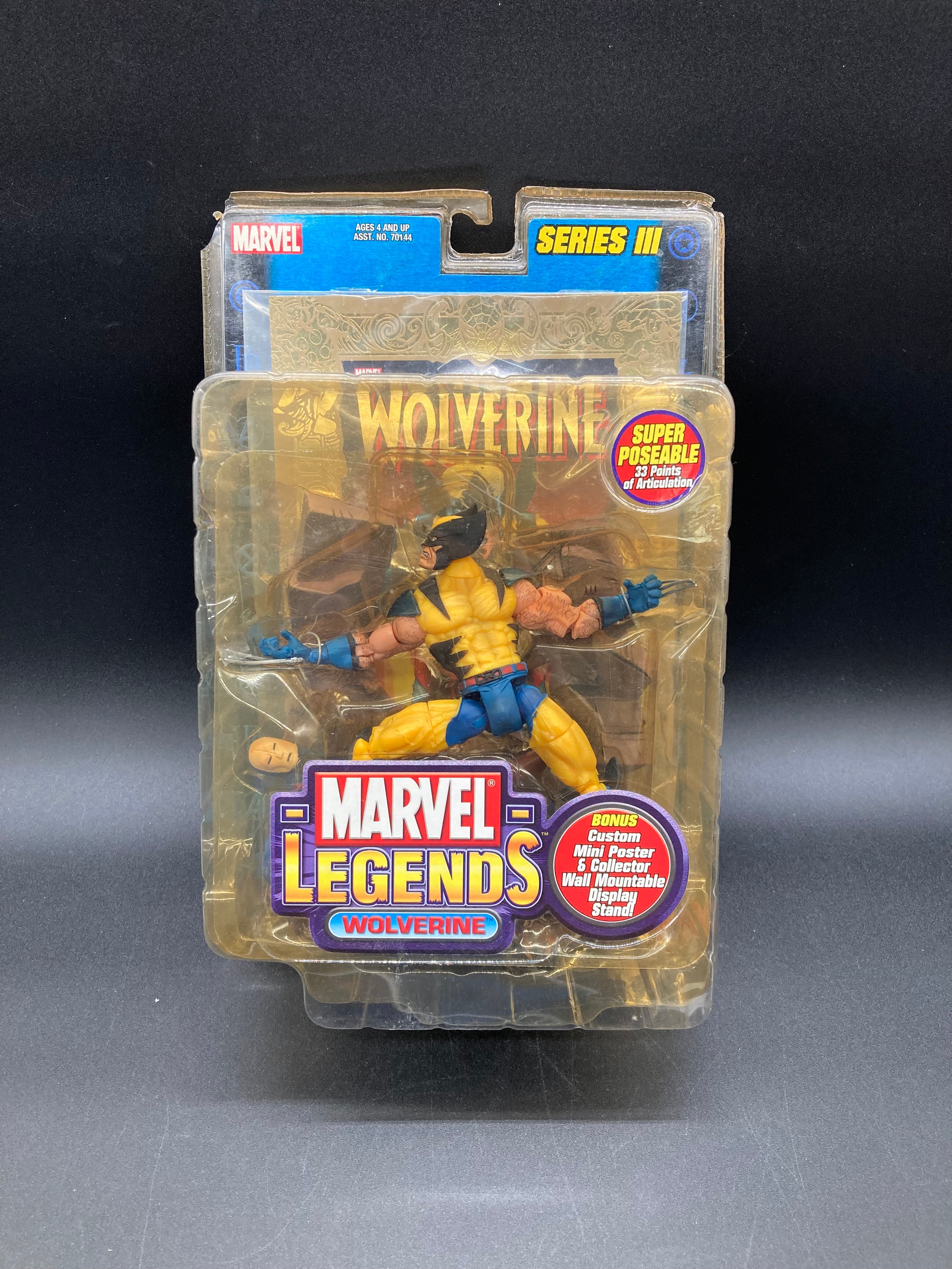 Wolverine Toybiz Marvel Legends Figure 2002 (Damaged Card)