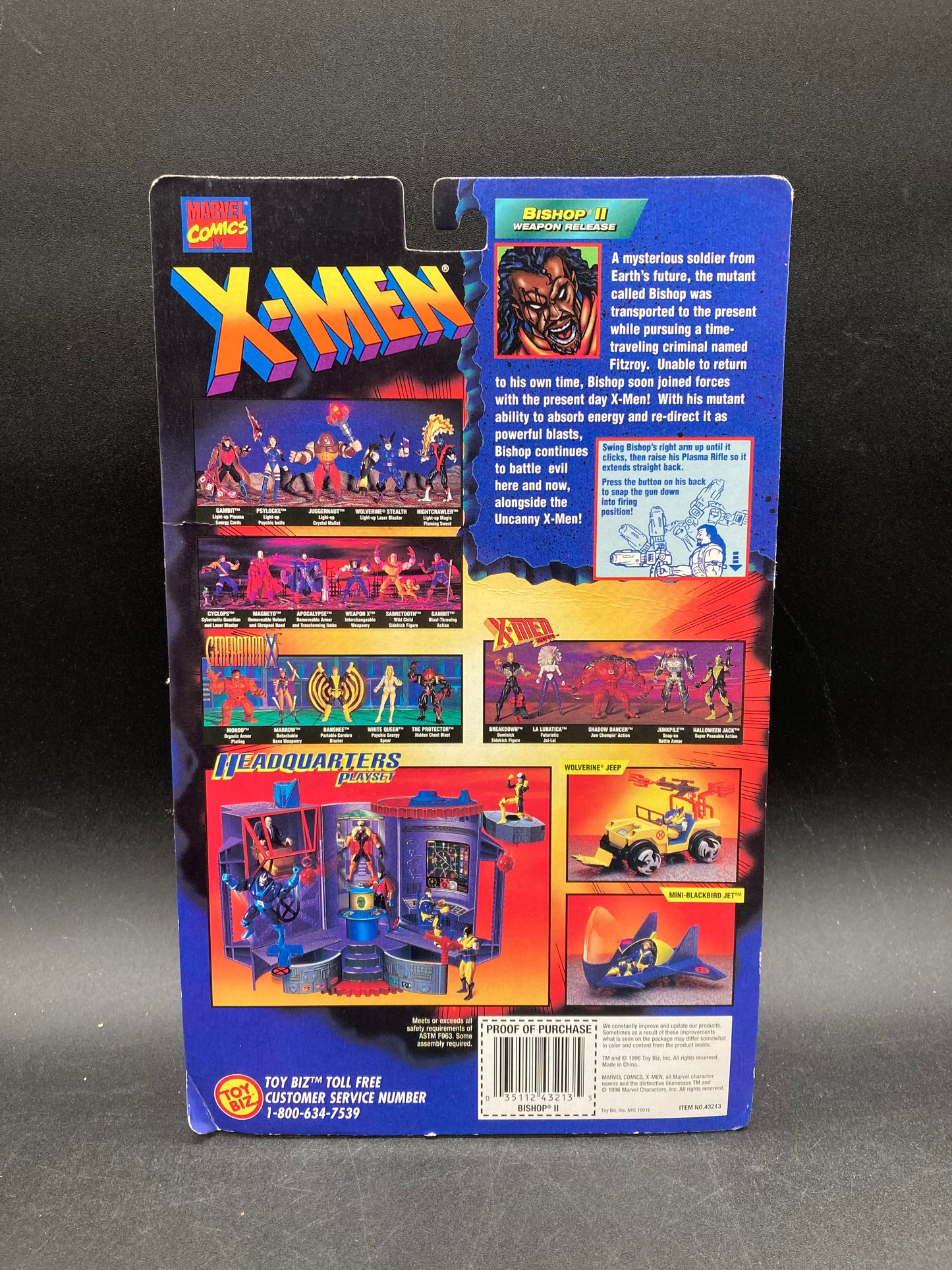 "Bishop II" X-Men: Flashback Series Action Figure Toybiz 1996