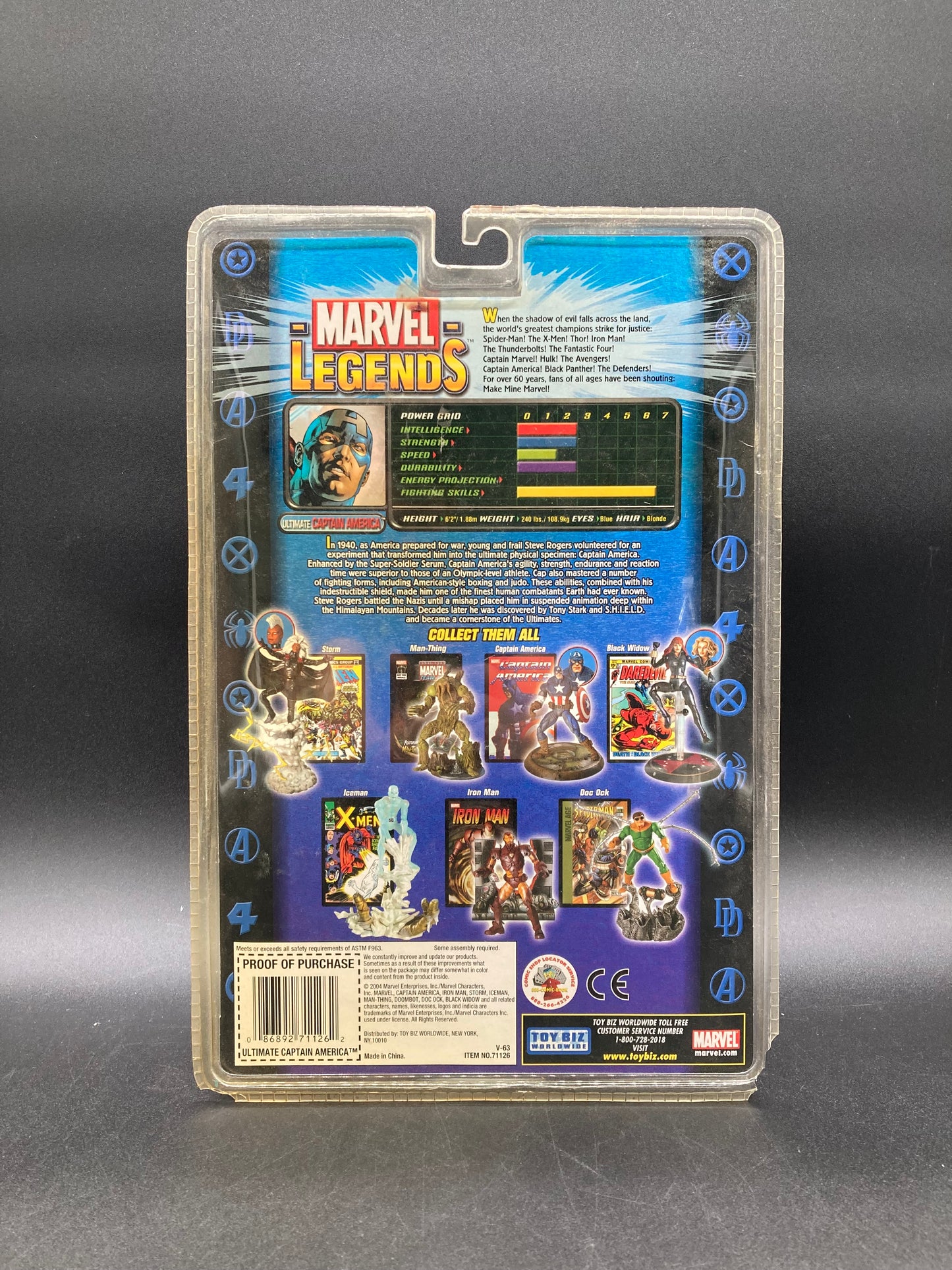 Ultimate Captain America Marvel Legends Series 7 Action Figure Toybiz 2004