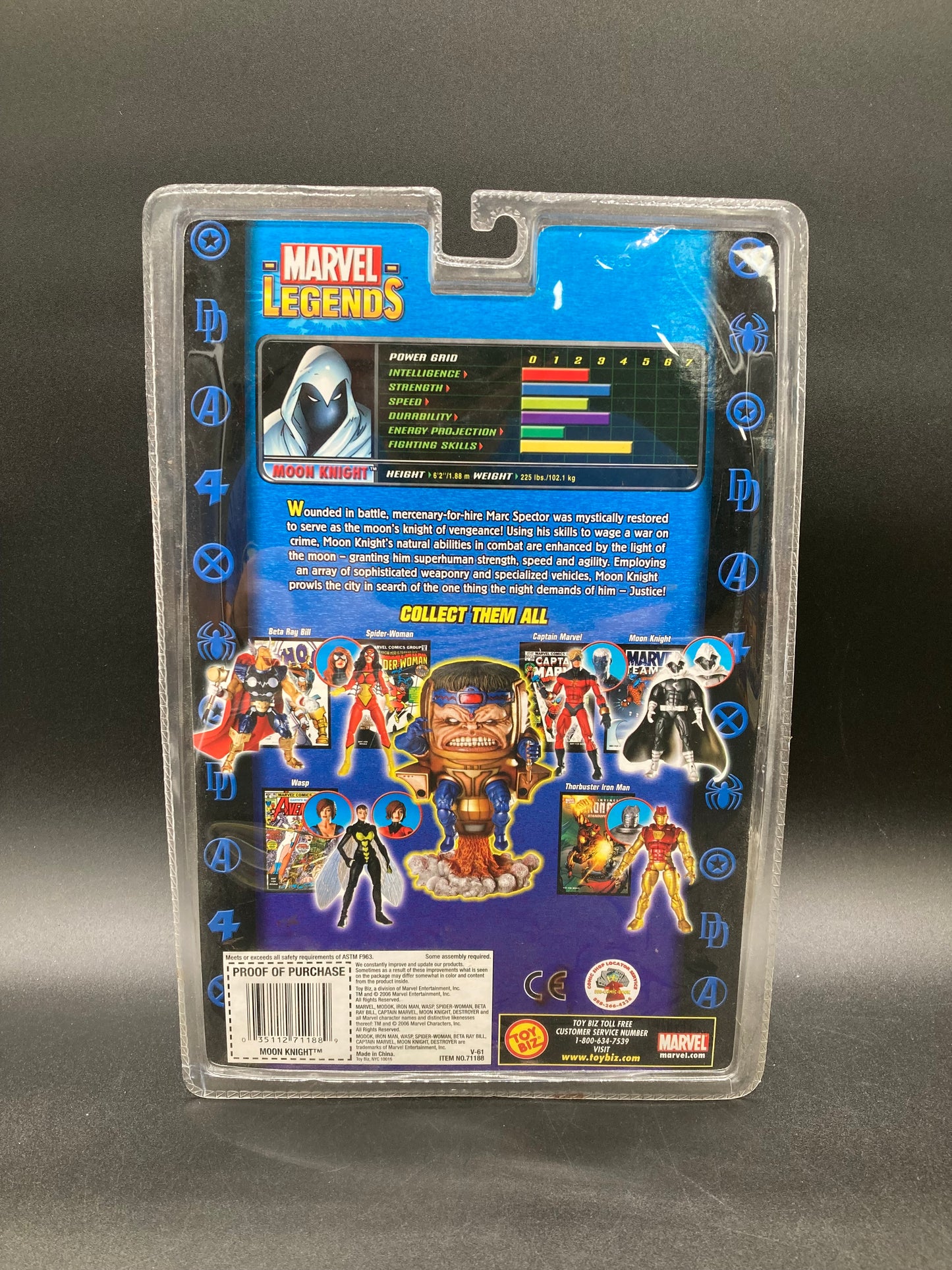 "Moon Knight" (MODOK BAF Series) Marvel Legends Action Figure Toybiz 2006