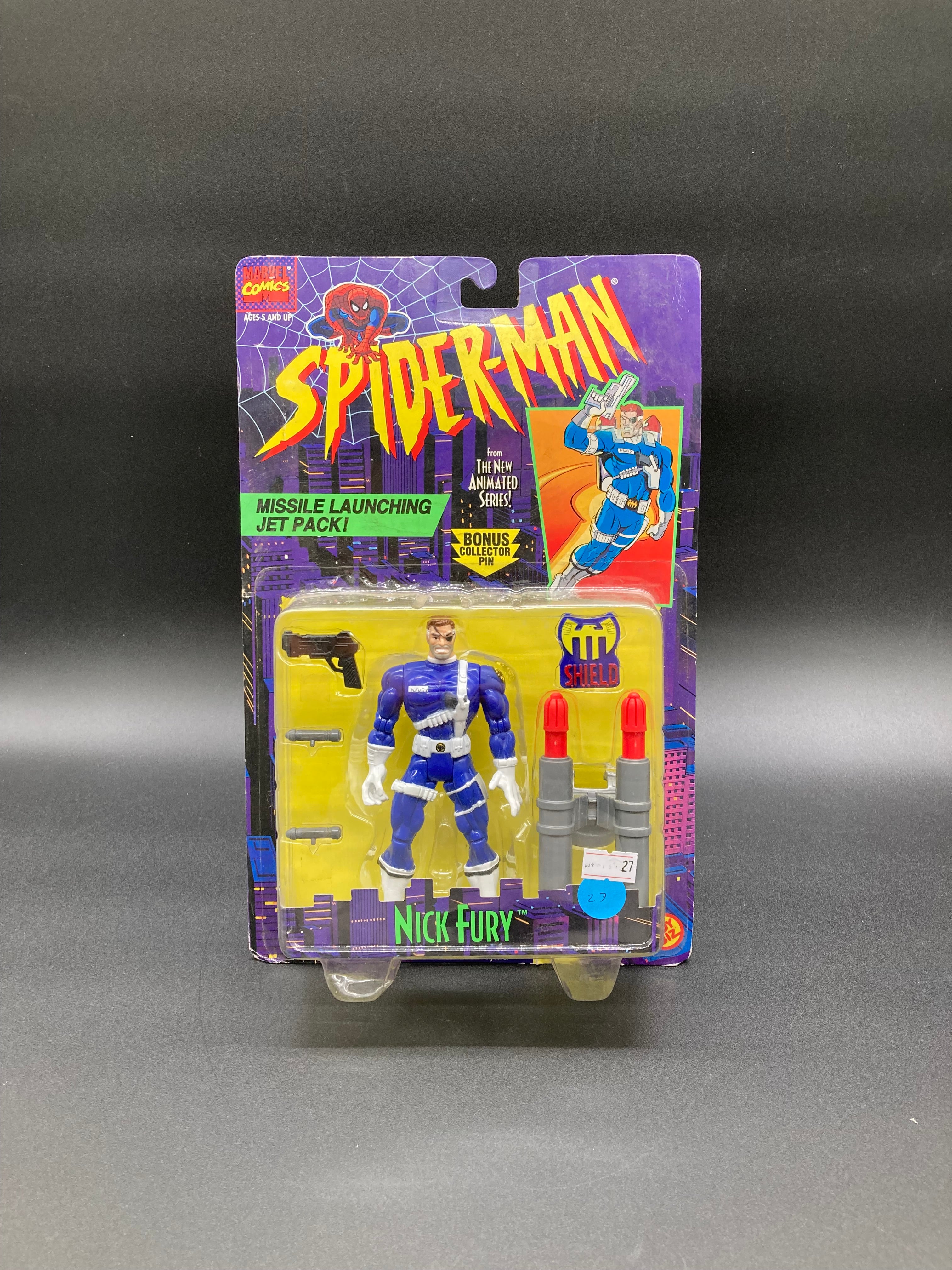 Nick Fury Spider-Man: The Animated Series Action Figure Toybiz 1995