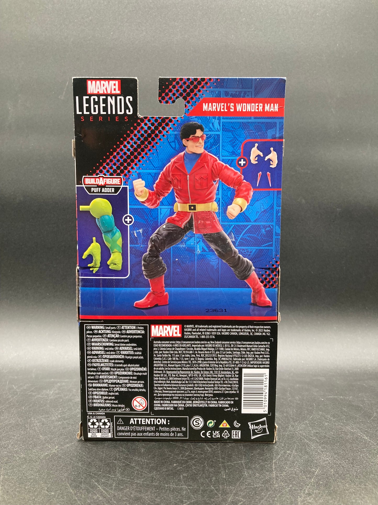 Wonder Man Marvel Legends (BAF Puff Adder) Action Figure Hasbro 2023