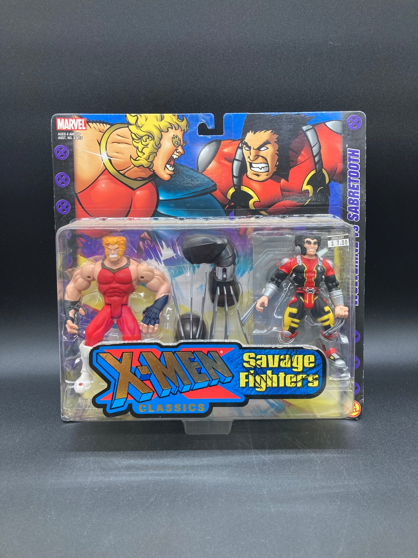 Wolverine VS Sabretooth X-Men Classics: Savage Fighters Action Figure Set Toybiz 2001