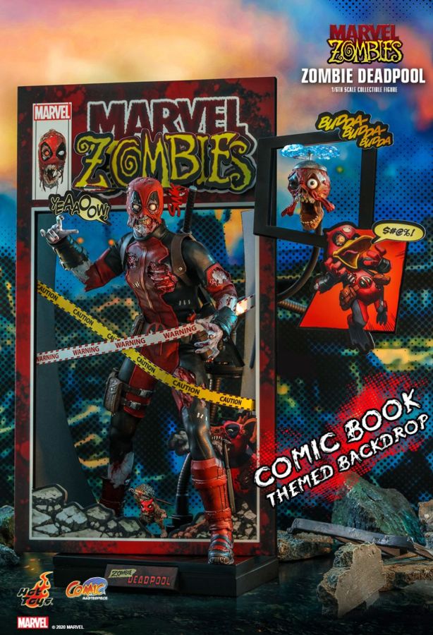Zombie Deadpool Hot Toys Marvel Zombies 1/6 Scale Collectible Figure 2021 CMS06