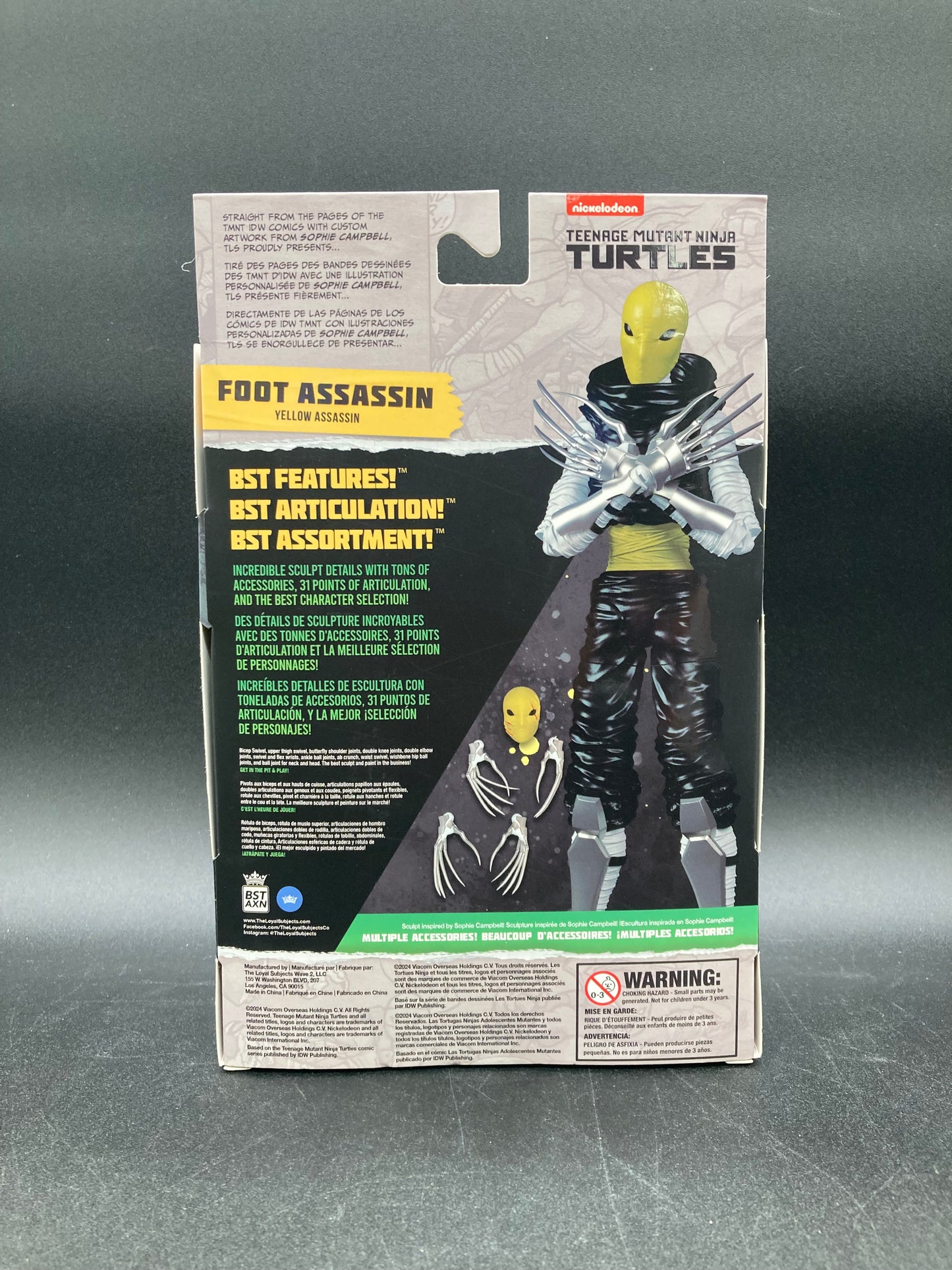Foot Assassin (Yellow Variant) Loyal Subjects Teenage Mutant Ninja Turtles Figure 2024