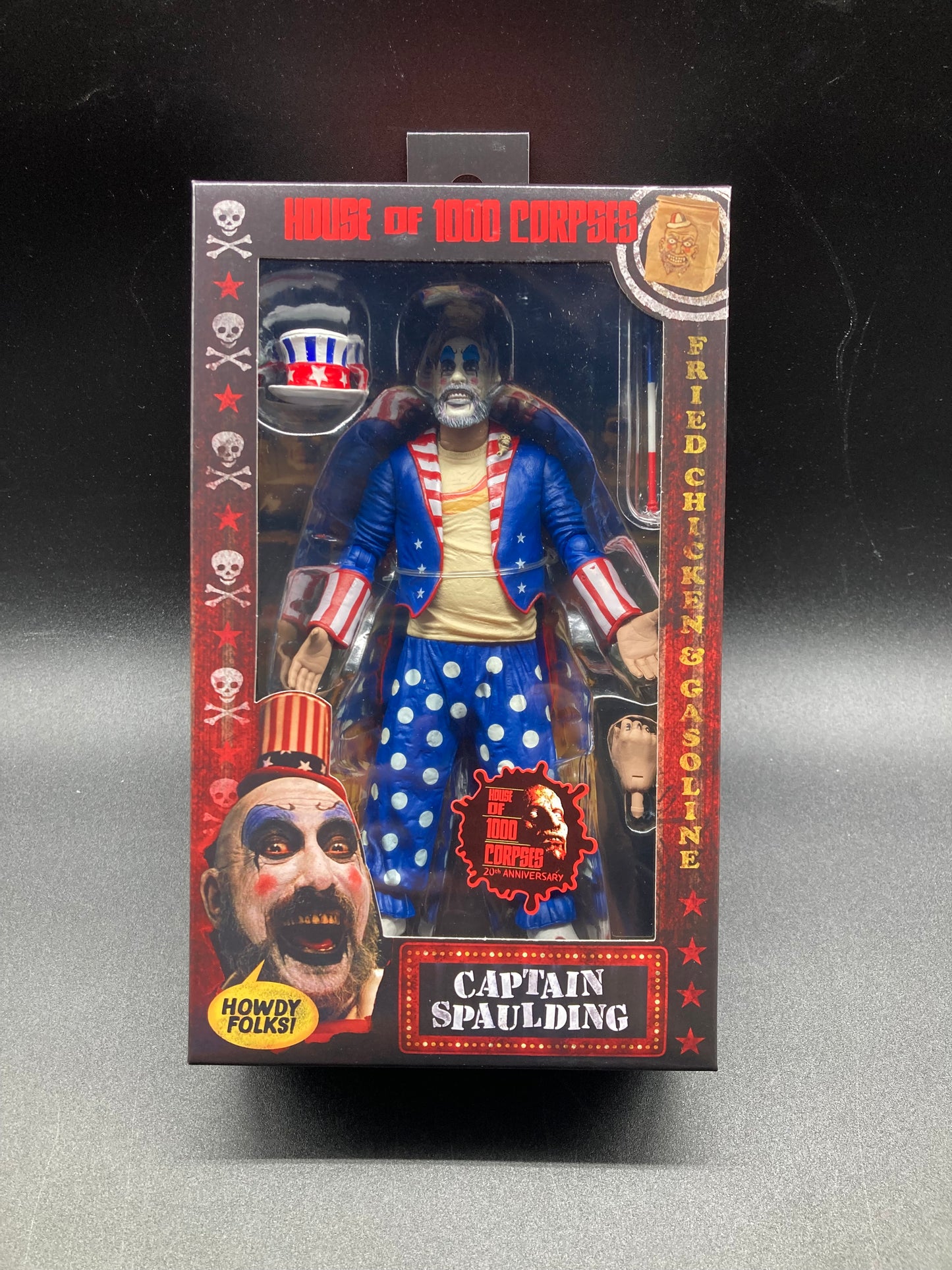 Captain Spaulding 20th Anniversary NECA House Of 1000 Corpses Action Figure 2023