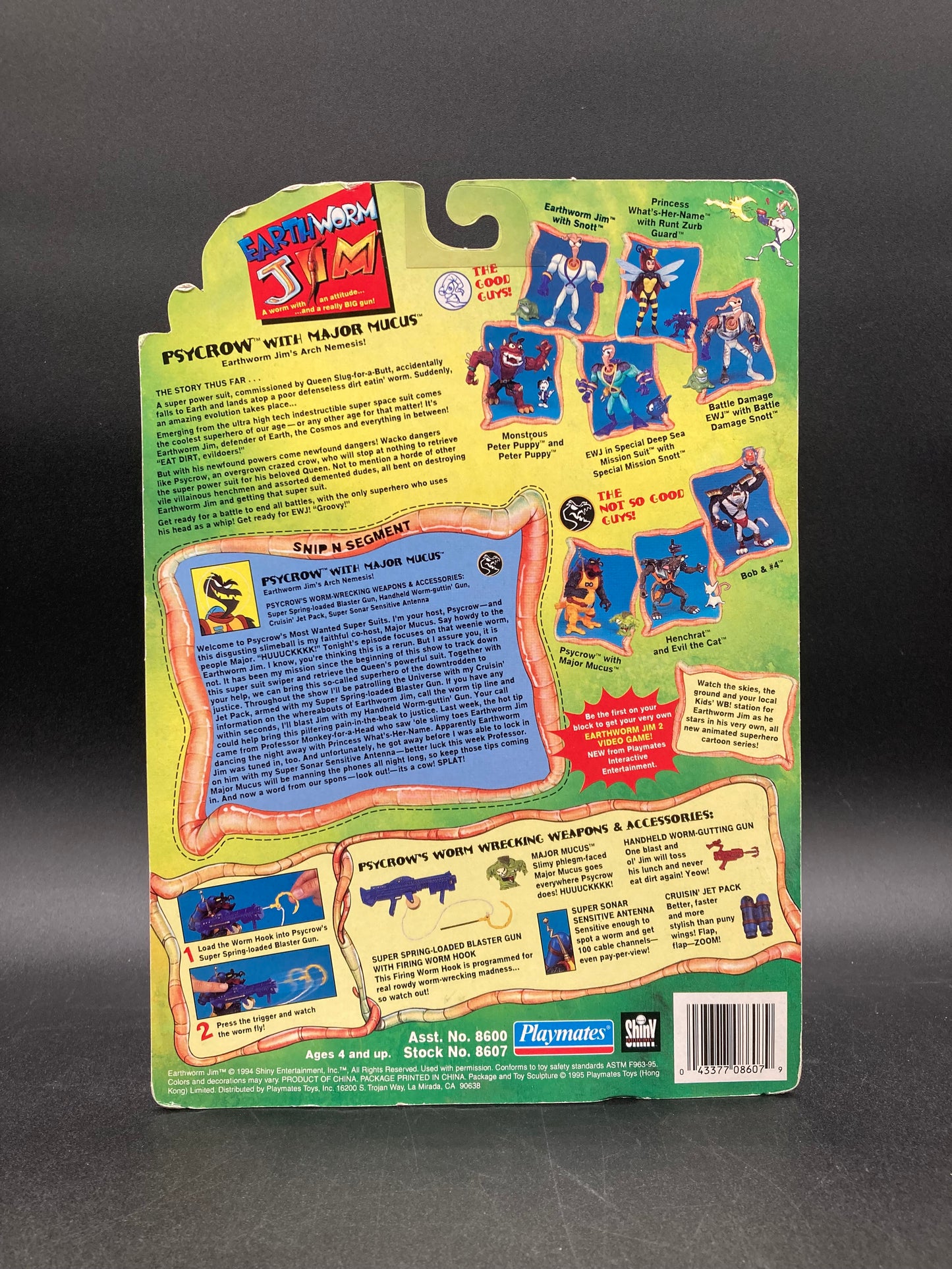 Psycrow with Major Mucus Earthworm Jim Action Figure Playmates 1994