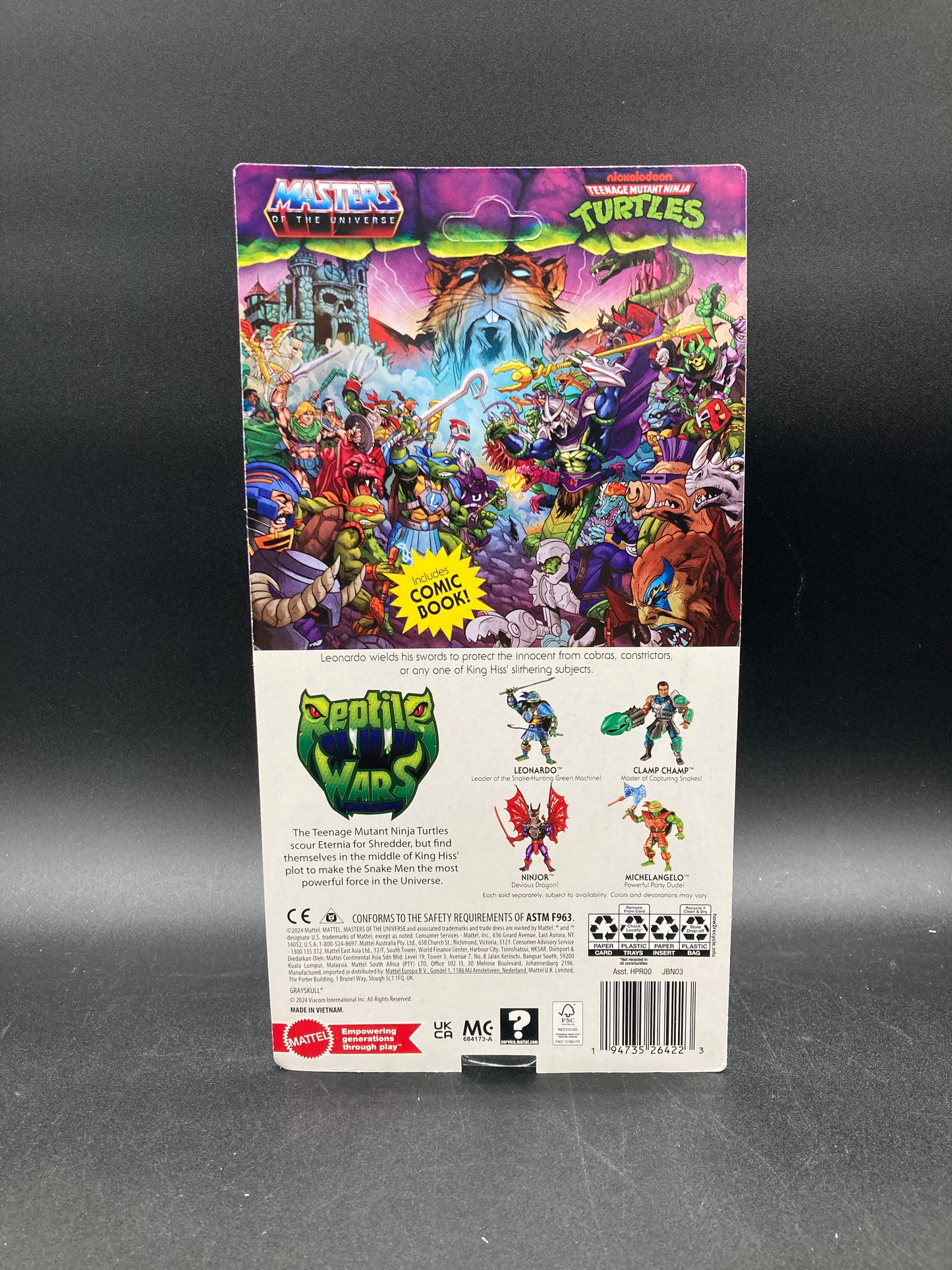 Leonardo Mattel MOTU-TMNT Turtles Of Grayskull Figure 2024