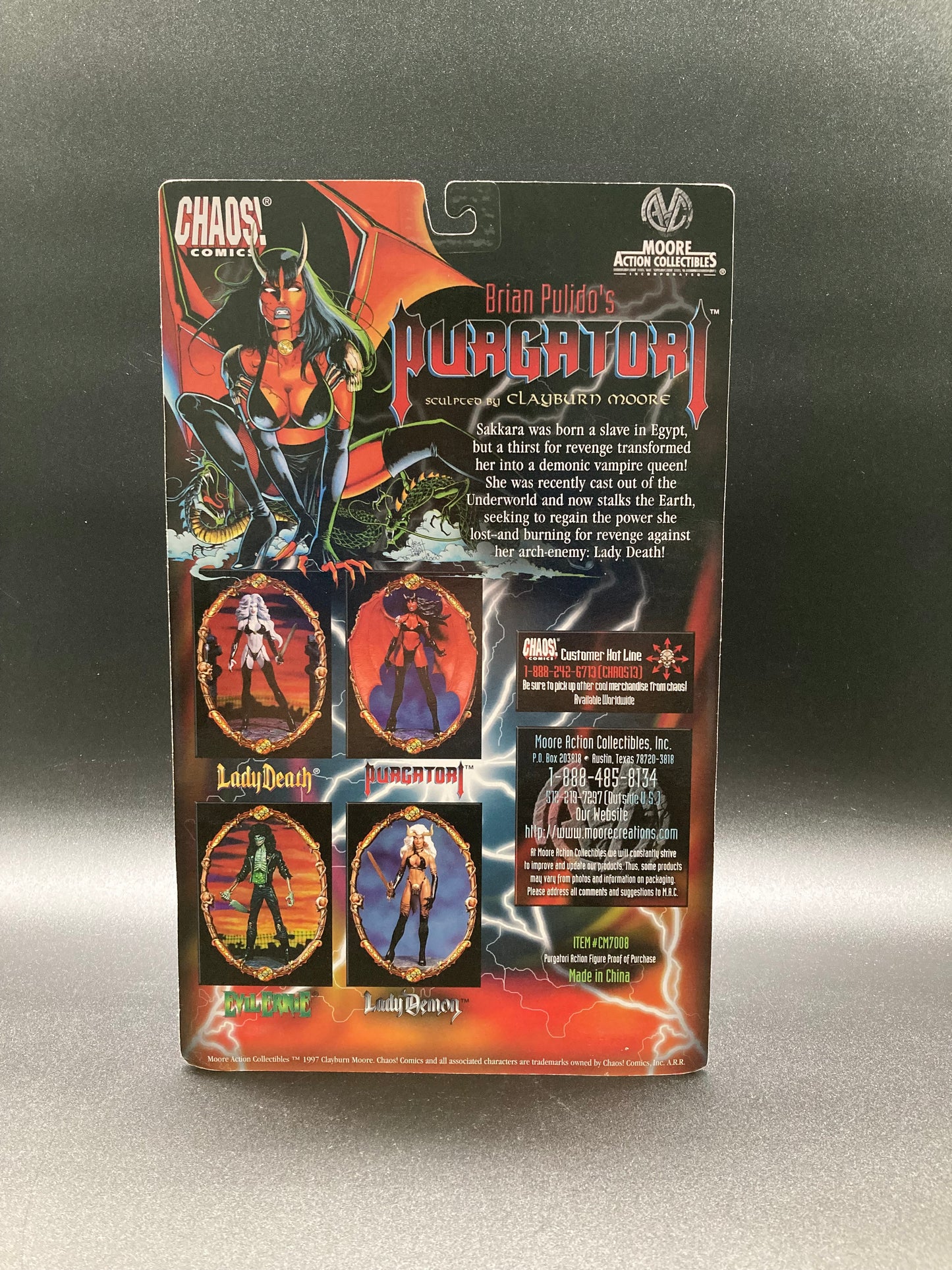 Purgatori Metallic Moore Action Collectibles Chaos Comics Figure 1997