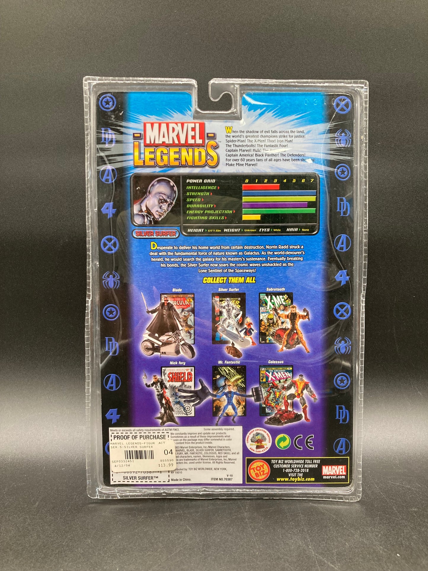 Silver Surfer Marvel Legends Series 5 Action Figure Toybiz 2003
