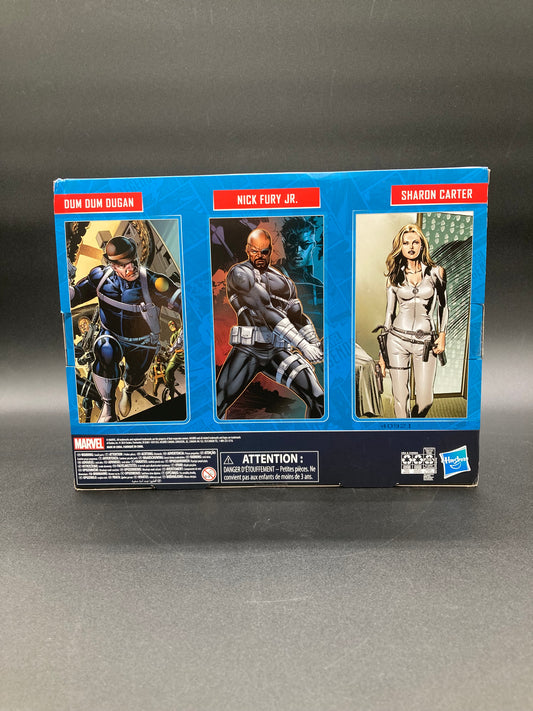 SHIELD Hasbro Marvel Legends Captain America Figure Set Dum Dum Dugan Nick Fury Jr. Sharon Carter 2024 Figures