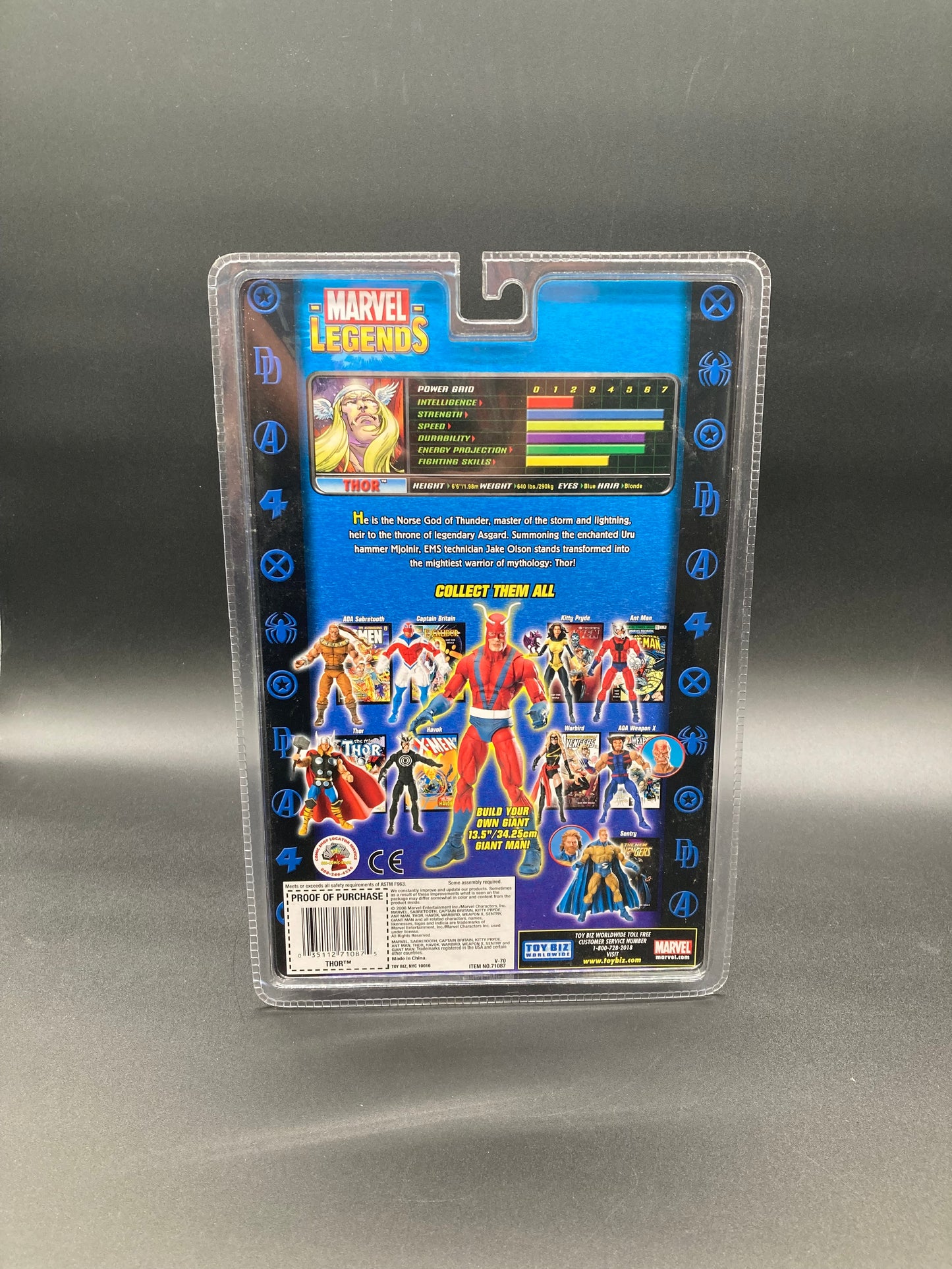Thor Marvel Legends Giant Man Series Action Figure Toybiz 2006