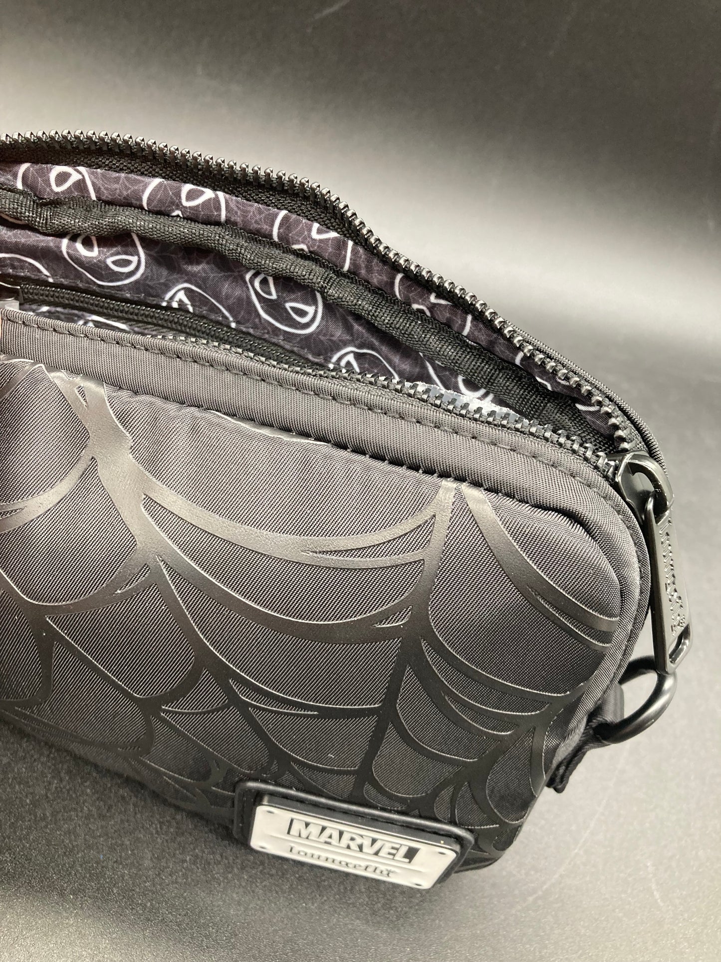 Loungefly Black & White Spider-Man Sling-Bag with Coin Purse