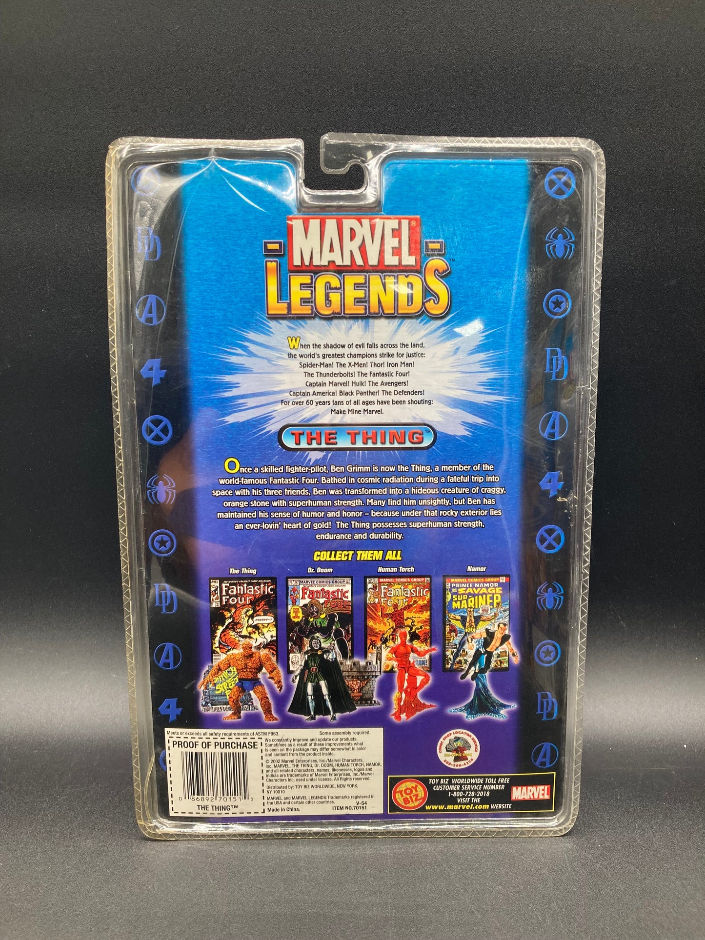 The Thing Marvel Legends Series 2 Action Figure Toybiz 2002