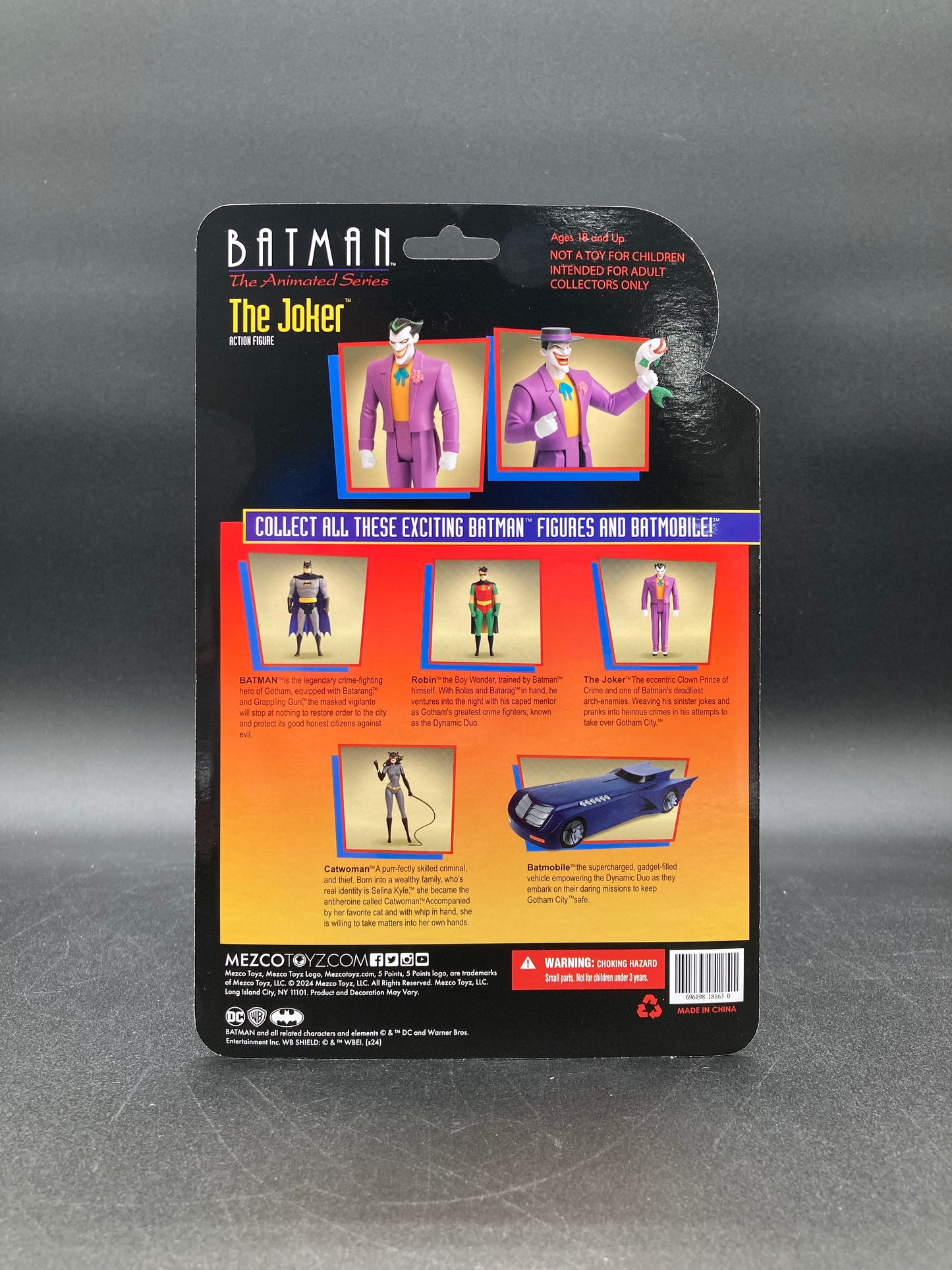 Joker 3.75in. Mezco 5 Points Batman Animated Series Figure 2024