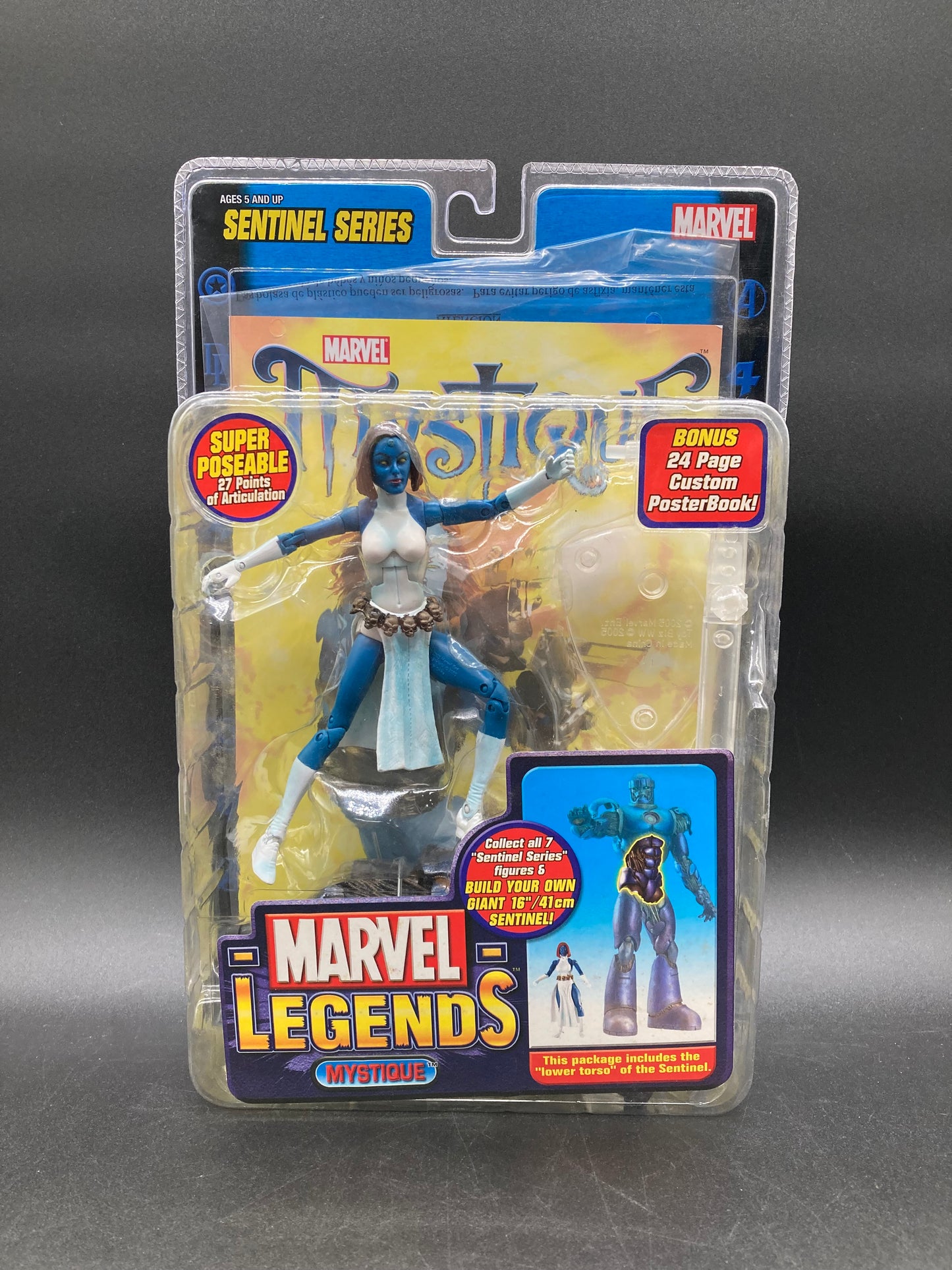 Mystique Marvel Legends Sentinel Series 10 Action Figure Toybiz 2005