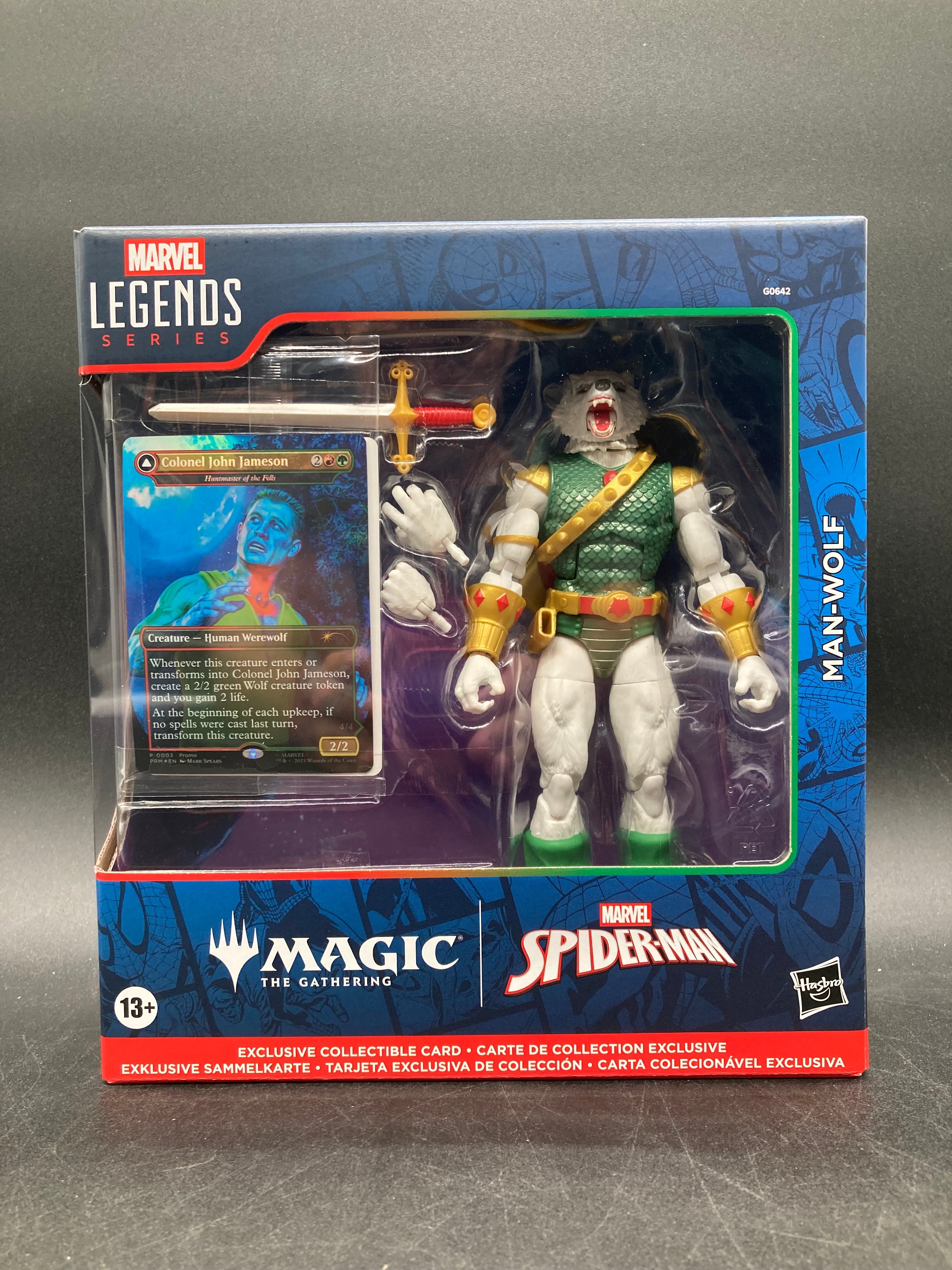 Man-Wolf Magic The Gathering Marvel Legends Action Figure Hasbro 2025