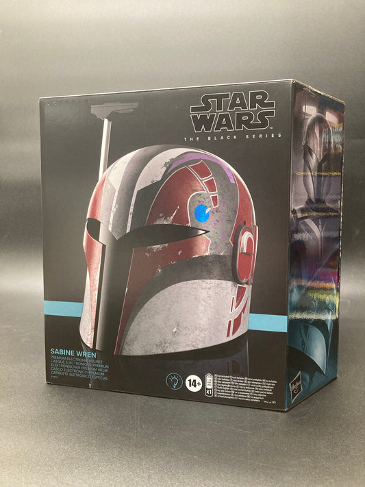 Sabine Black Series Wren Electronic Helmet & Force FX Lightsaber Hasbro Star Wars Cosplay Prop Bundle