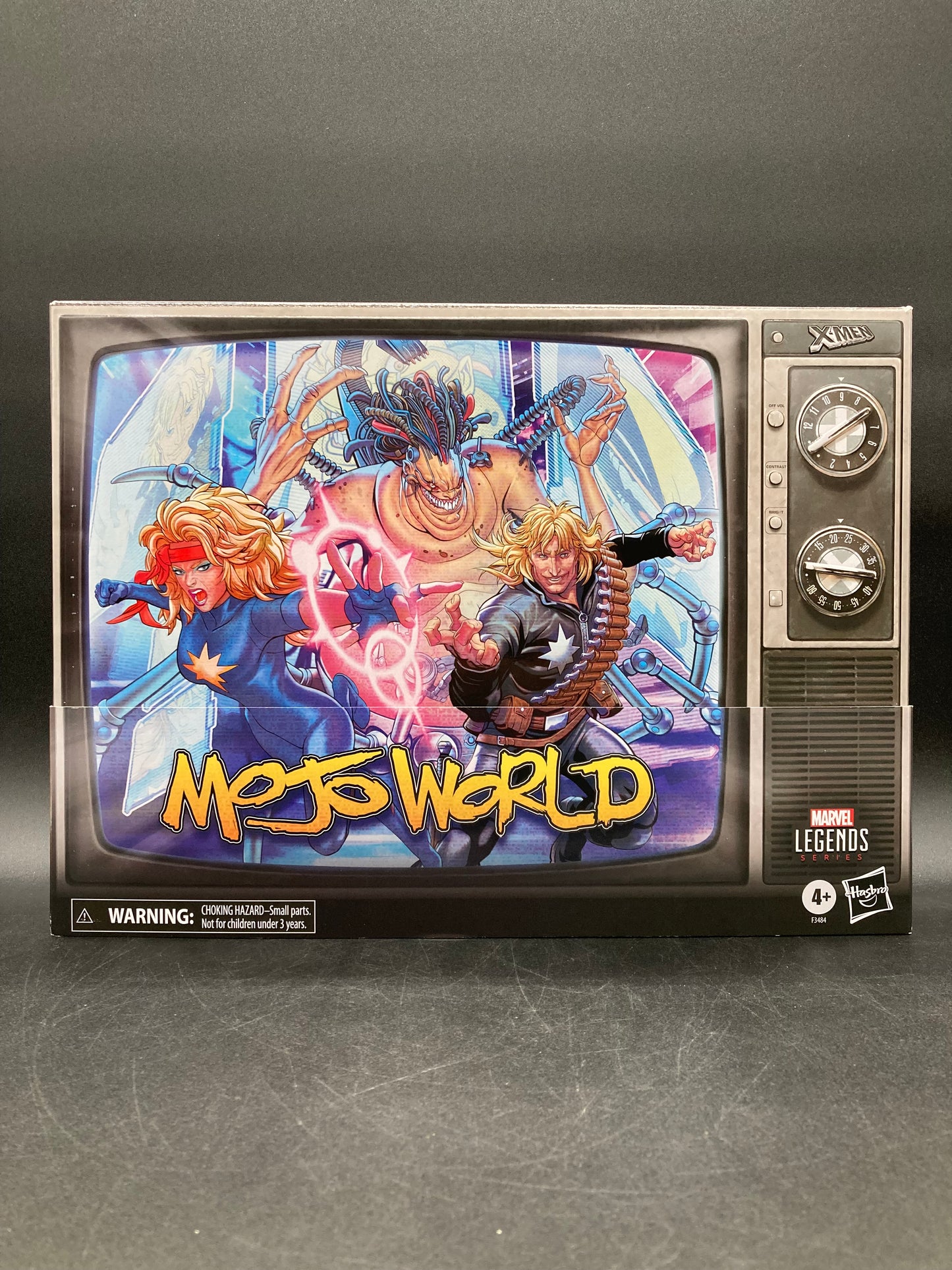 Mojo World TV Set Hasbro Marvel Legends X-Men Dazzler, Longshot, Mojo & Wolverine Slug Figure Set 2022