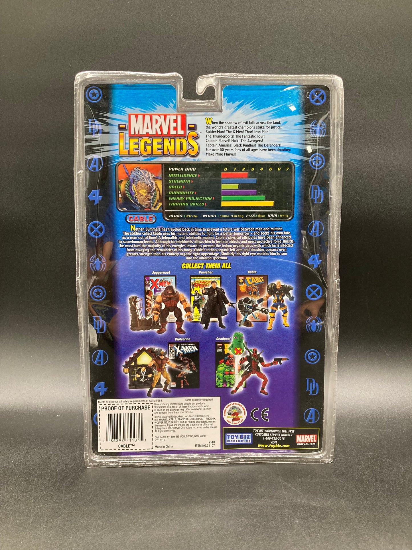 Cable Marvel Legends Series 6 Action Figure Toybiz 2004