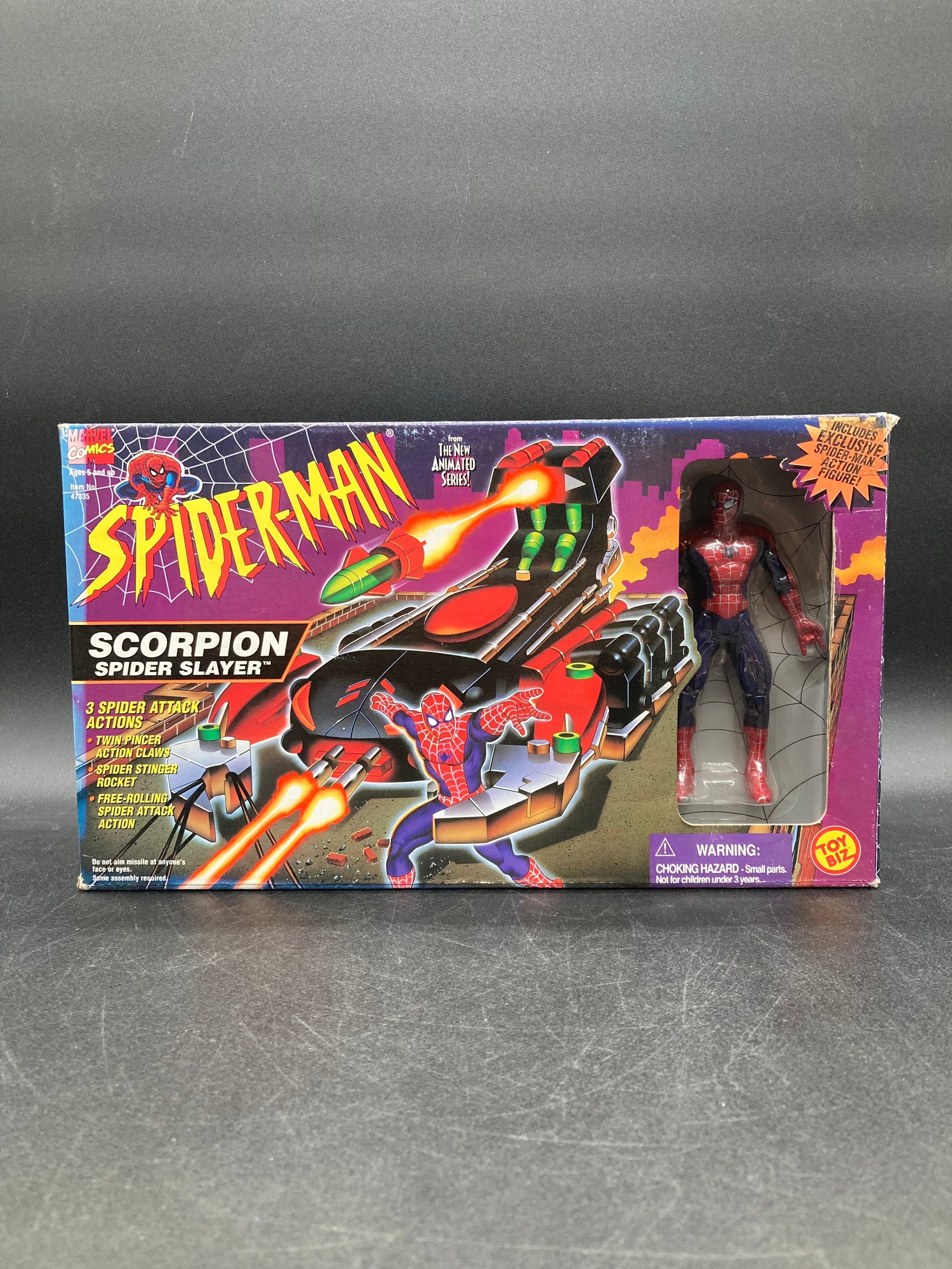 Scorpion Spider Slayer Toybiz Spider-Man Animated Series Figure Playset 1996