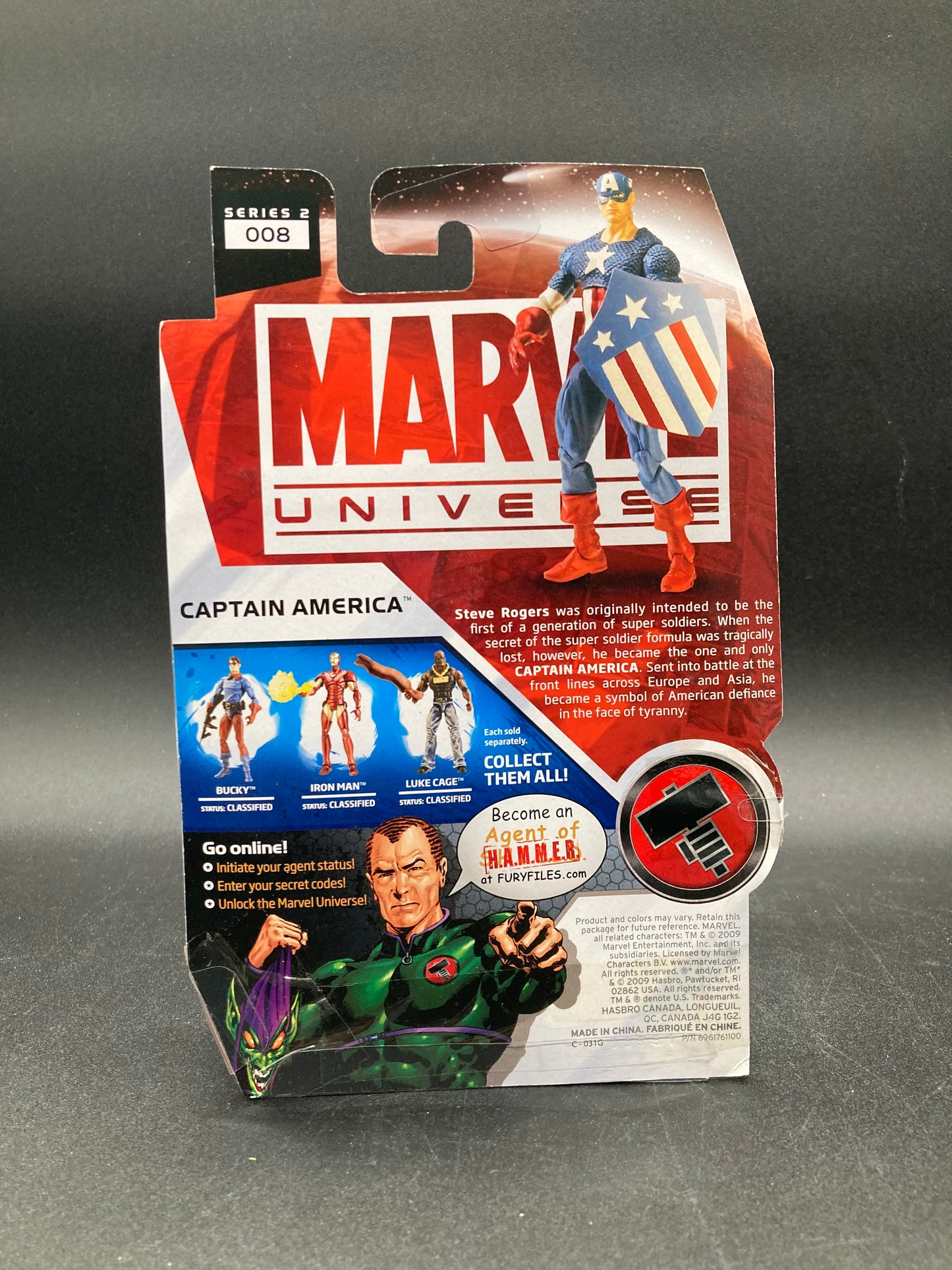 Captain America Marvel Universe 3.75 in. Action Figure Hasbro 2009