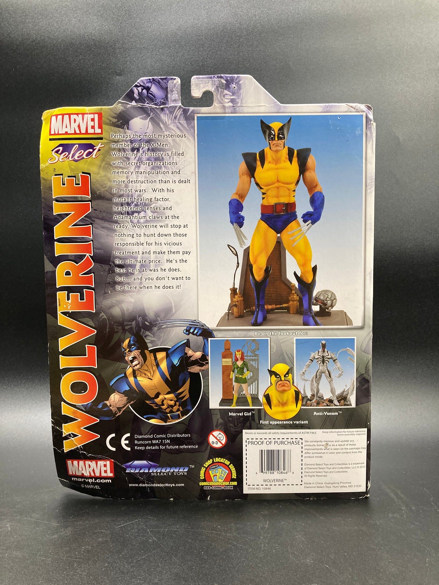 Wolverine Diamond Select Marvel Select X-Men Figure 2013