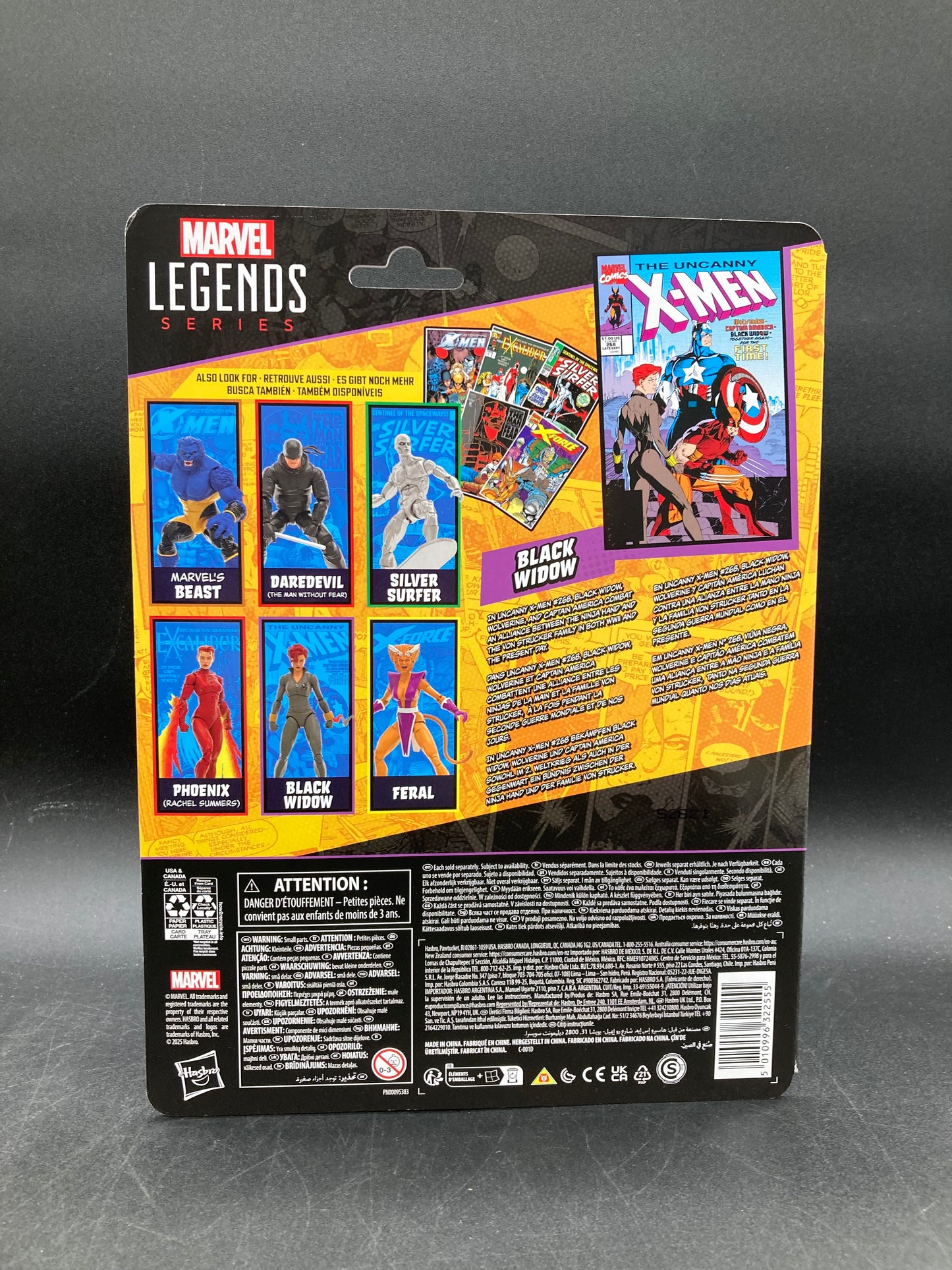 Black Widow Hasbro Marvel Legends X-Men #268 Comic Cover Figure