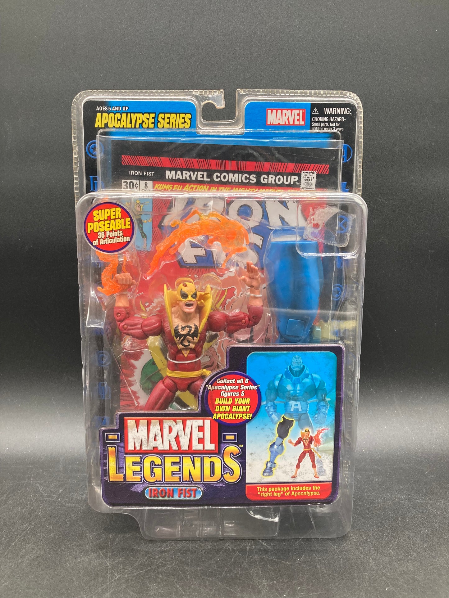 Iron Fist (Red Variant) Toybiz Marvel Legends Figure BAF Apocalypse 2005