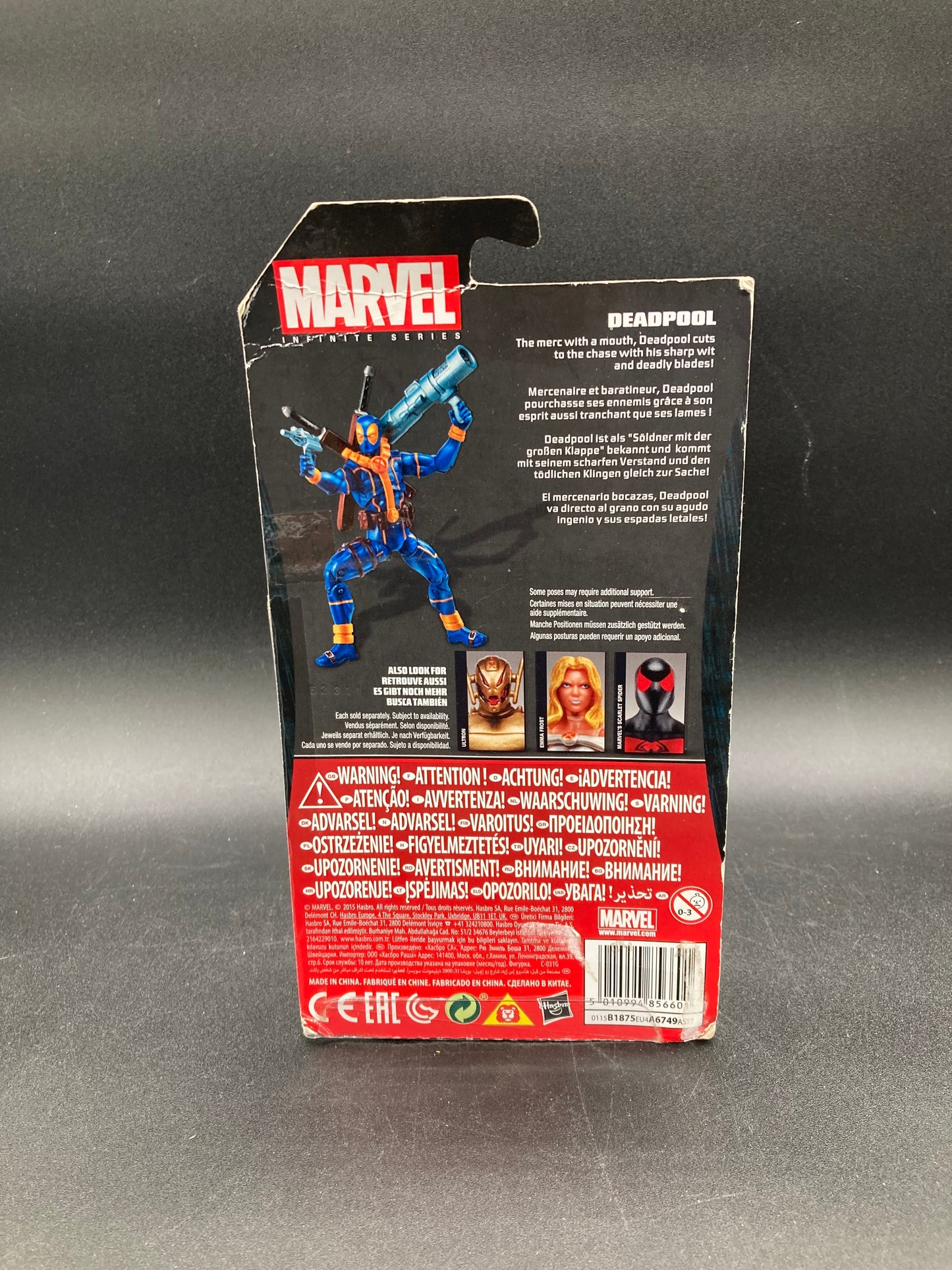 Deadpool (Blue & Yellow) Hasbro Marvel Infinite Series Figure 2015