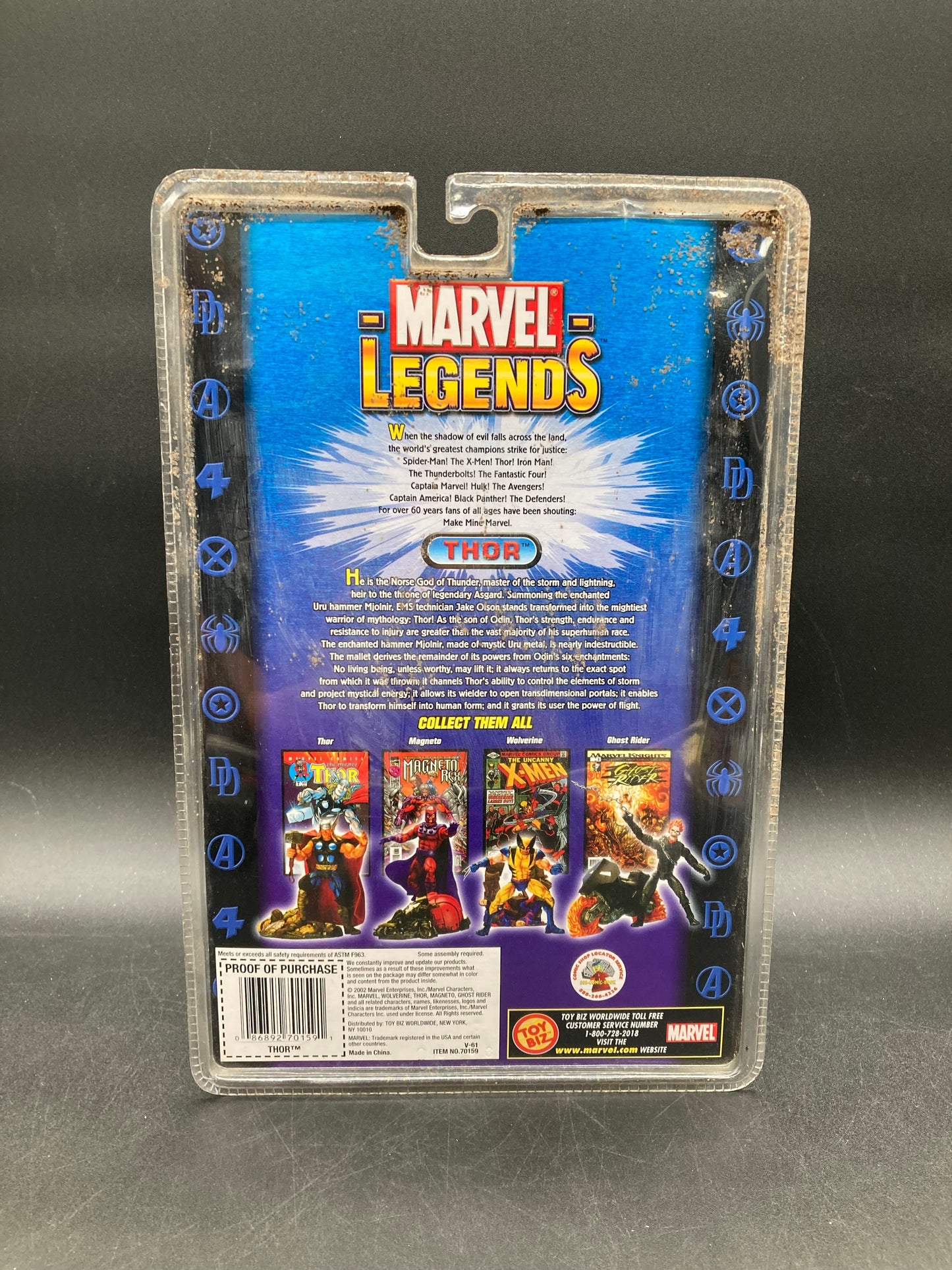 Thor Marvel Legends Series 3 Action Figure Toybiz 2002