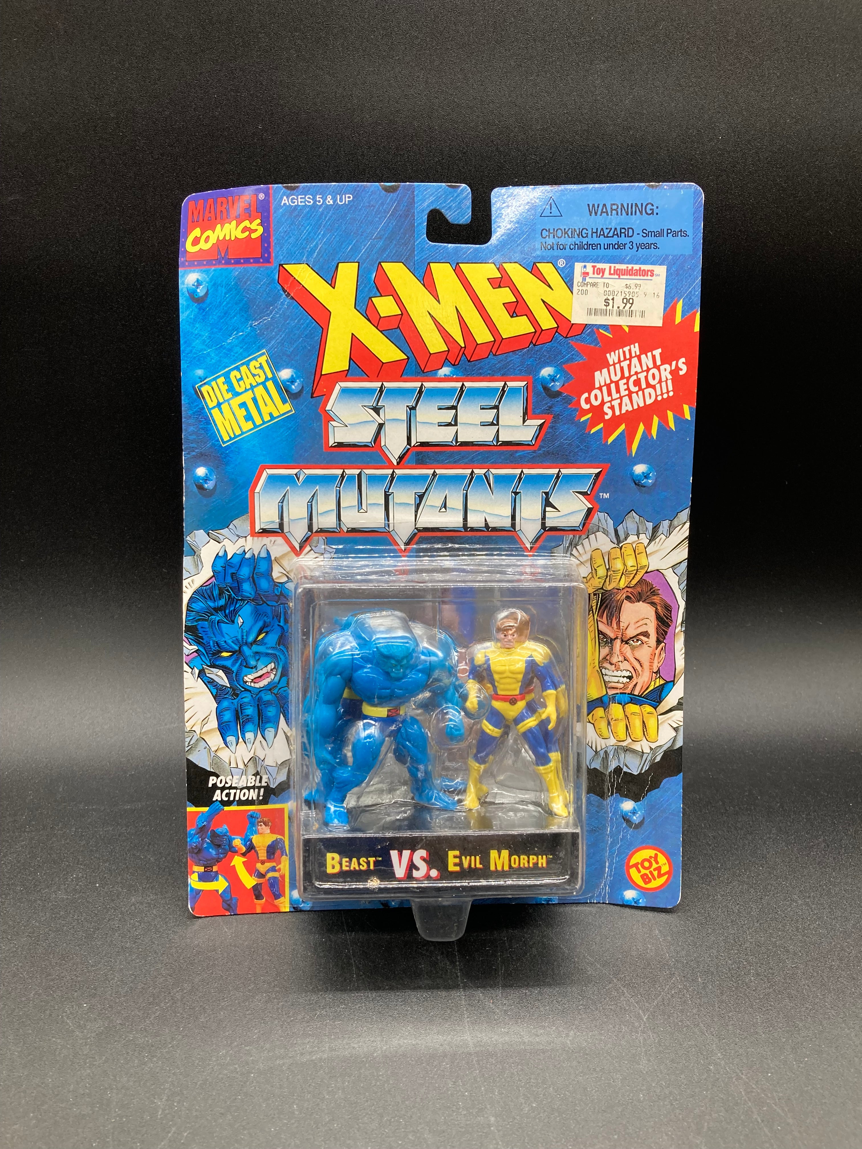 欲しいの X-Men Steel Mutants Toybiz Beast & Evil Morph Figure Set アメコミ