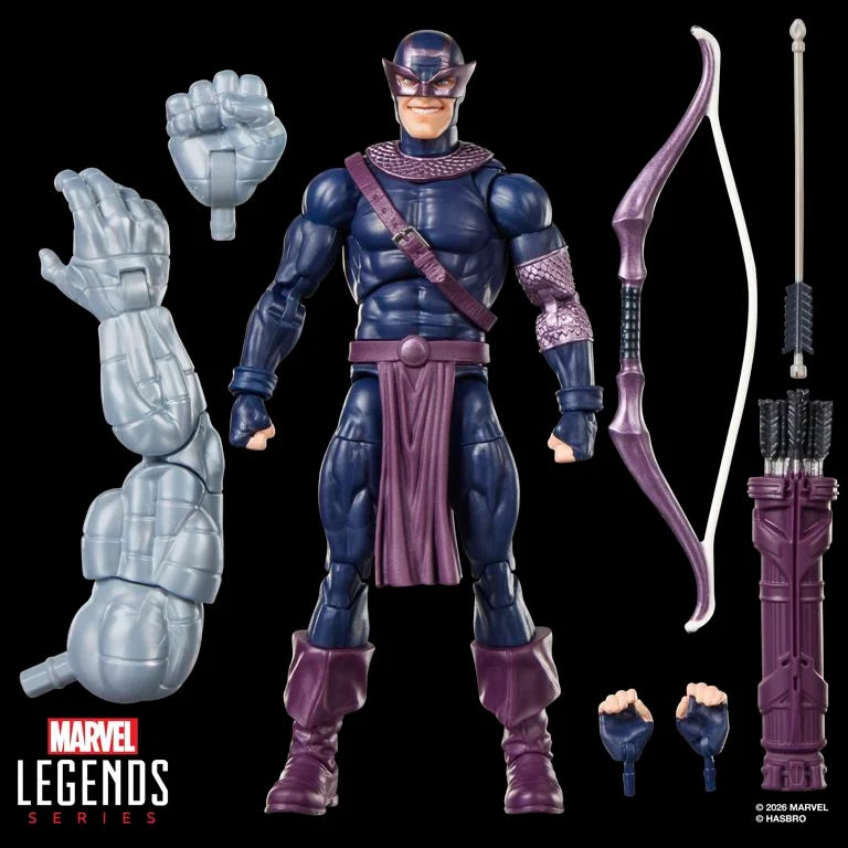 Dark Avengers Hawkeye (BAF Marvel's Box) Action Figure Marvel Legends Hasbro 2026 Figure and accessories.