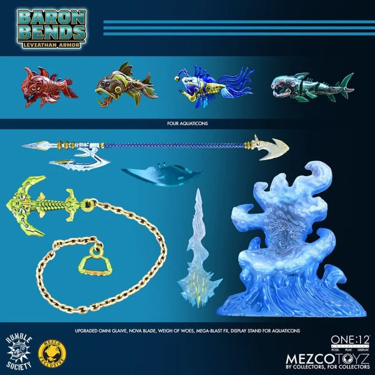 Baron Bends Leviathan Armor Rumble Society Action Figure Mezco Toyz One:12 Collective 2026