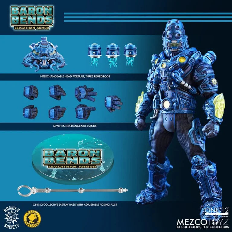 Baron Bends Leviathan Armor Rumble Society Action Figure Mezco Toyz One:12 Collective 2026