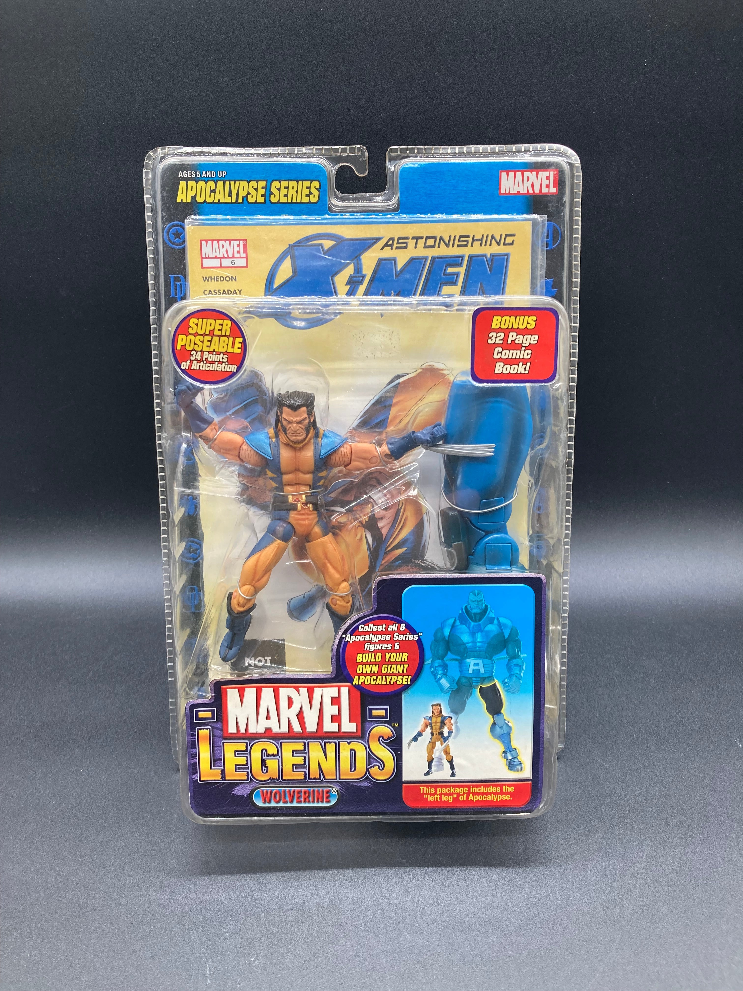 Wolverine Marvel Legends BAF Apocalypse 2005 Toybiz (Unmasked Variant)