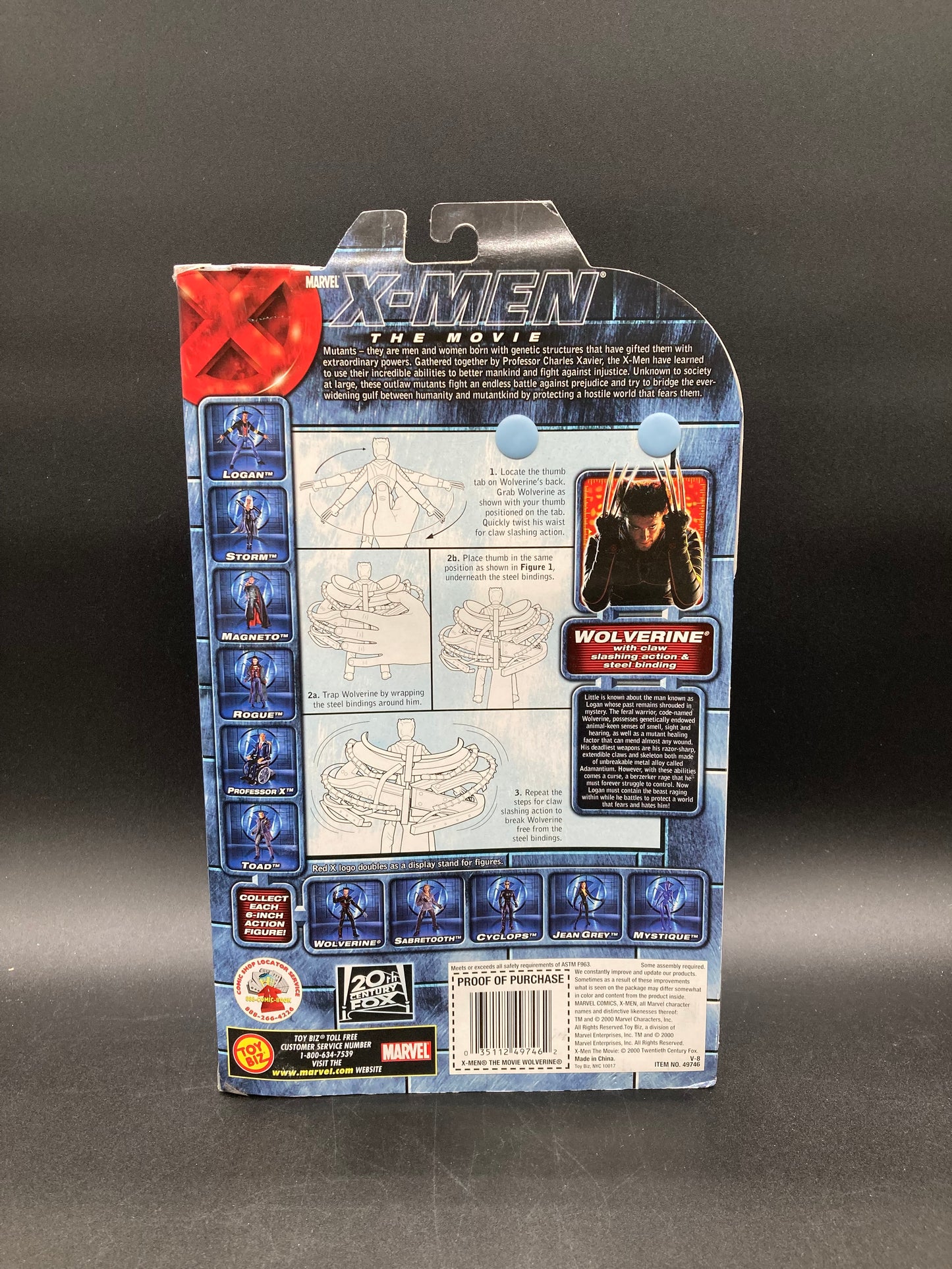 Wolverine X-Men: Movie Action Figure Toybiz 2000