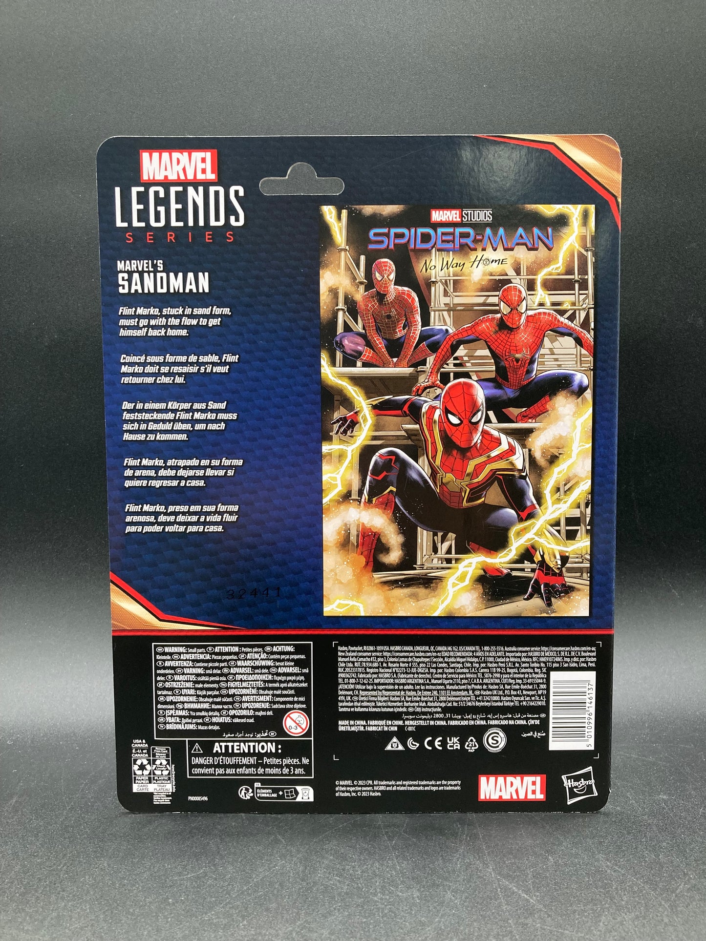 Sandman Spider-Man: No Way Home Marvel Legends Action Figure Hasbro 2023