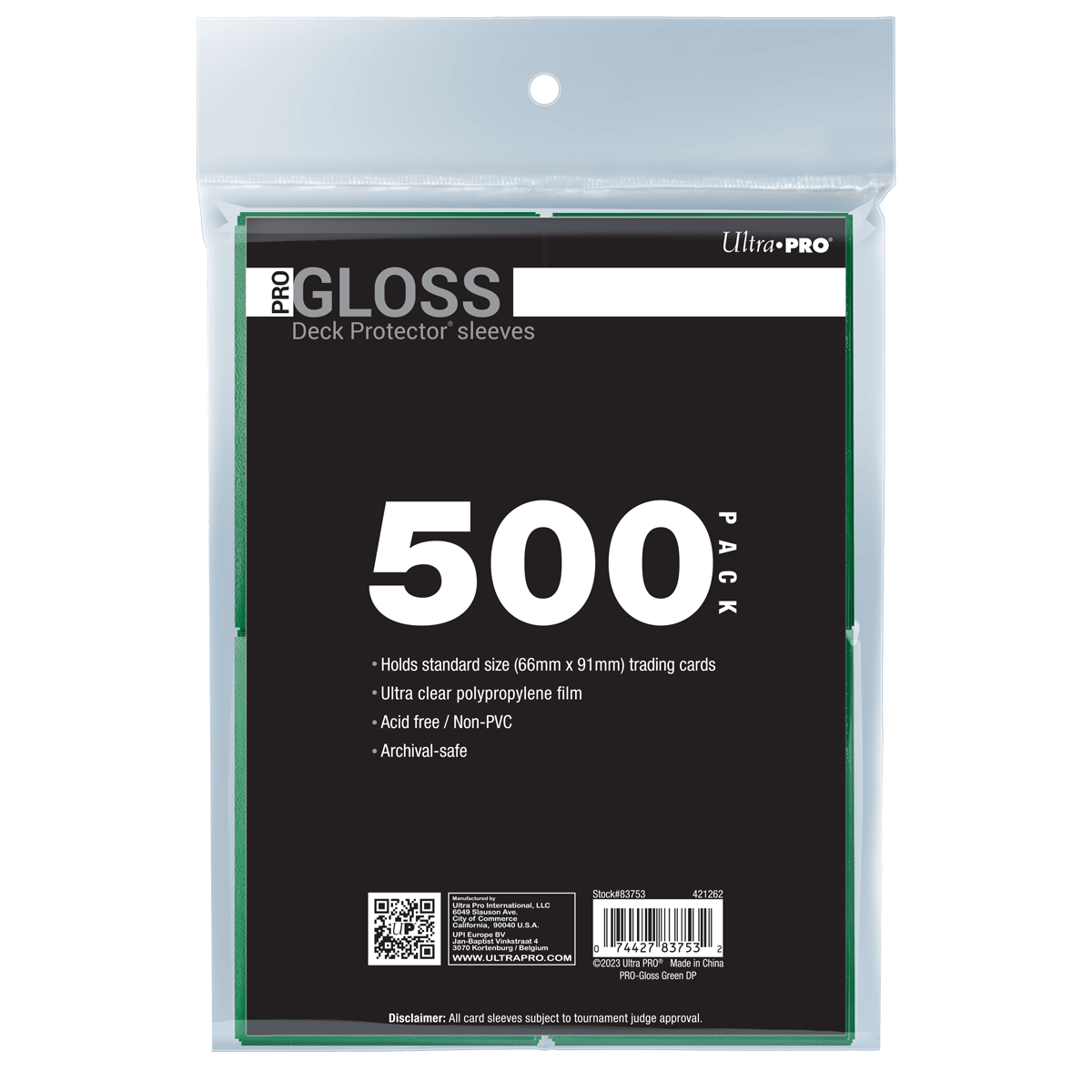 PRO-Gloss Standard Deck Protector Sleeves Bundle (500ct)