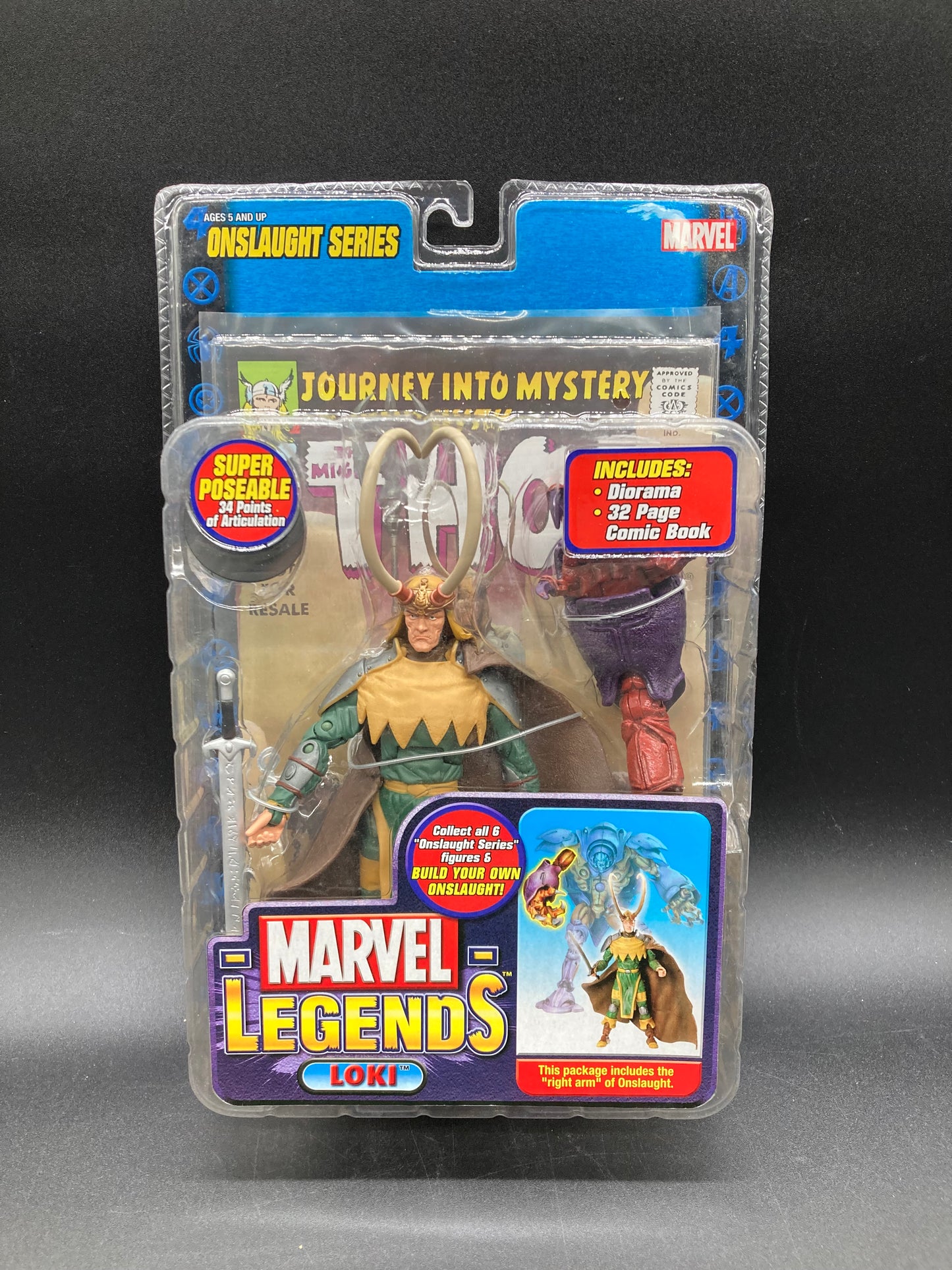 Loki Marvel Legends Onslaught Series Action Figure Toybiz 2006