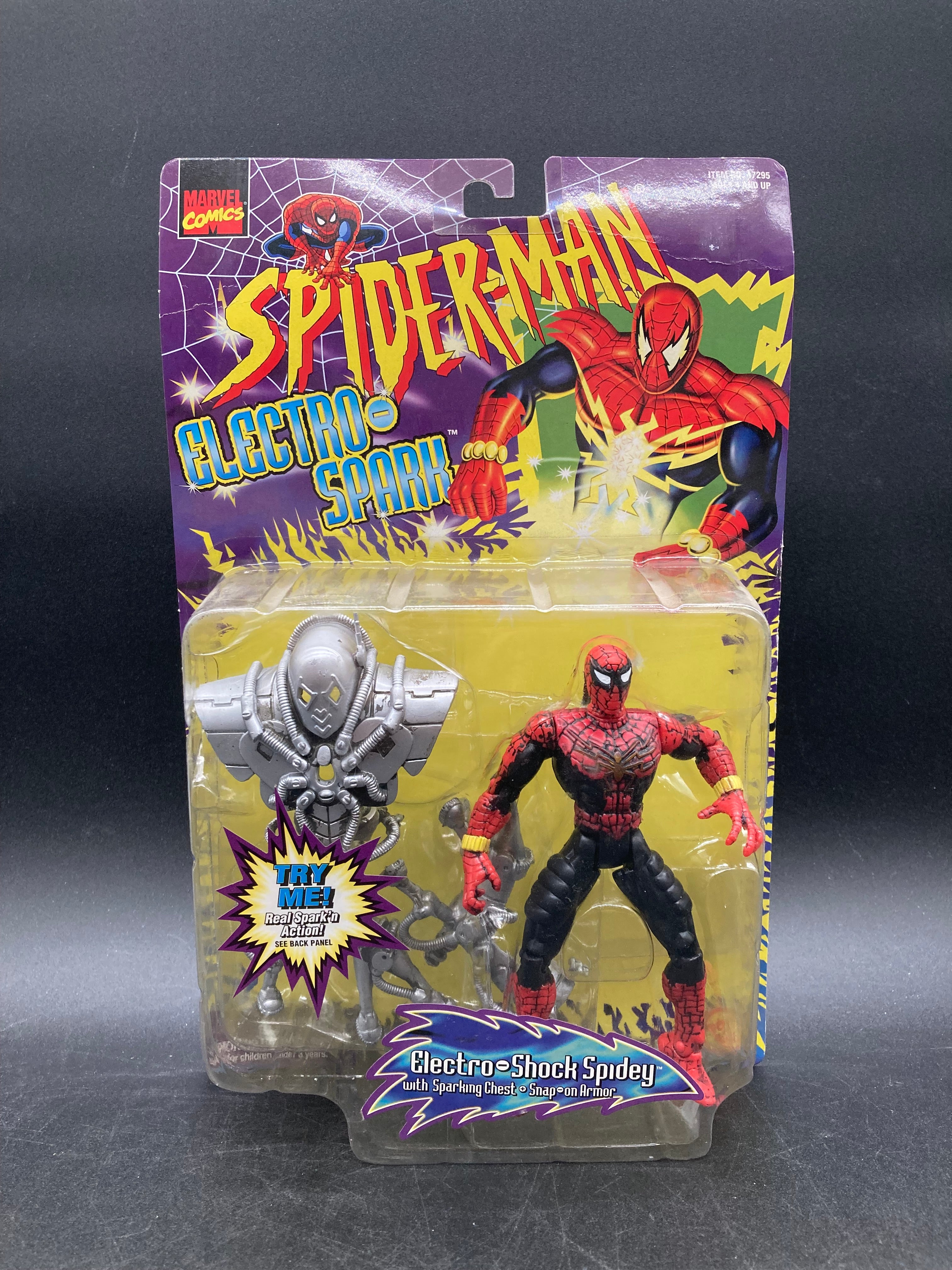 Electro-Shock Spidey Toybiz Spider-Man Electro-Spark Animated Series Figure 1997