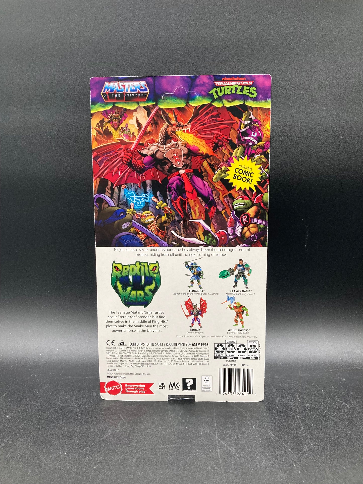 Ninjor Masters of the Universe Origins: Turtles Of Grayskull Action Figure Mattel 2024