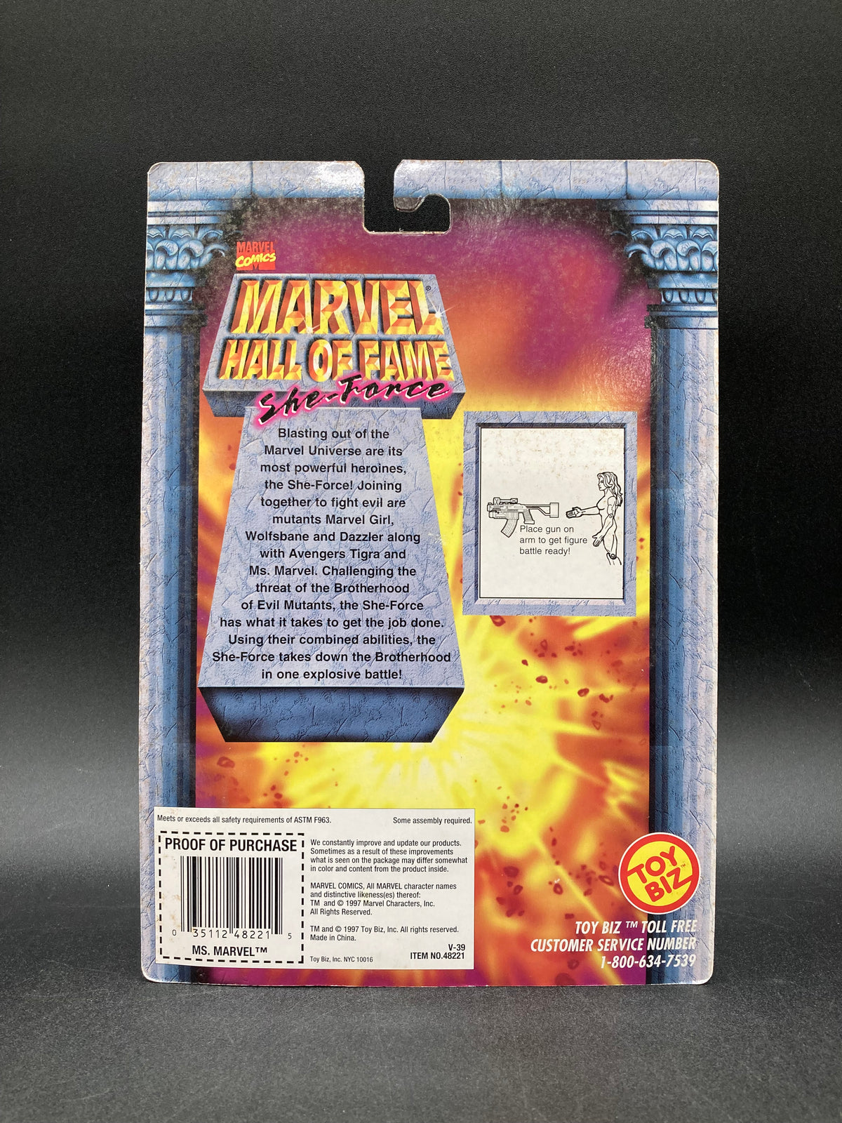 Ms. Marvel (Sharon Ventura) Hall of Fame: She-Force Action Figure Toybiz 1996