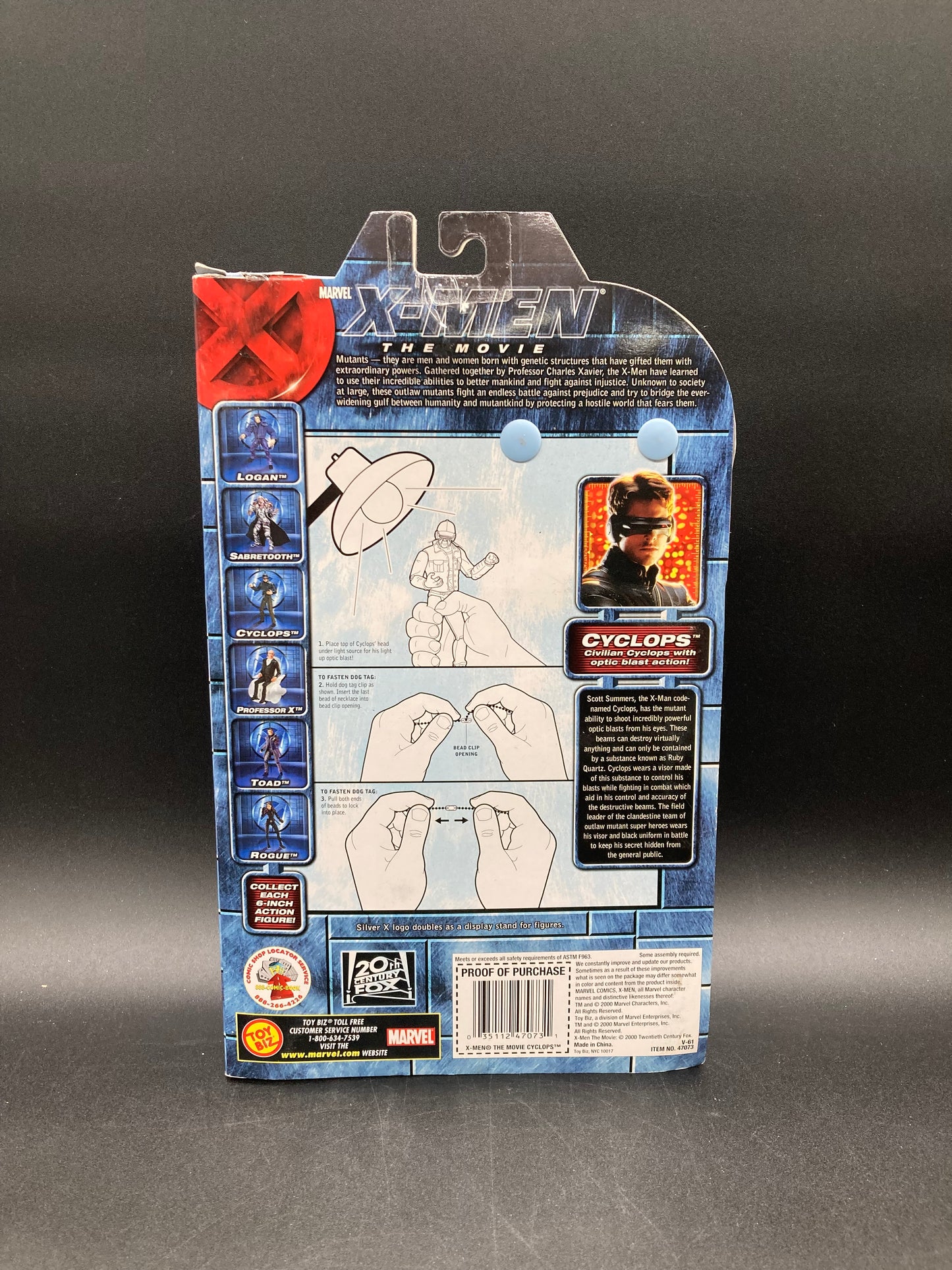 Cyclops (Plain Clothes) X-Men: Movie Action Figure Toybiz 2000